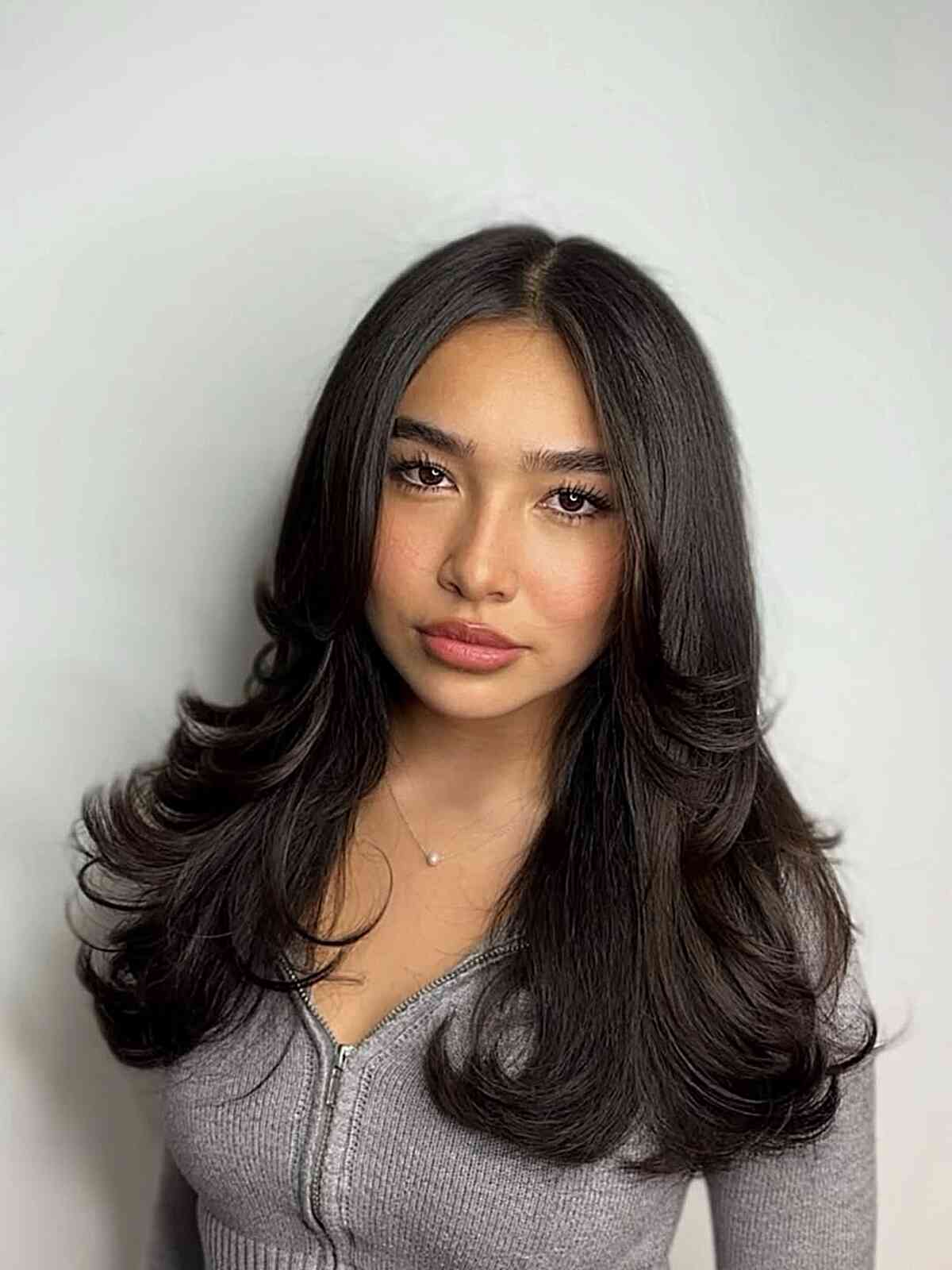 Long Layered Hair with Soft, Voluminous Ends