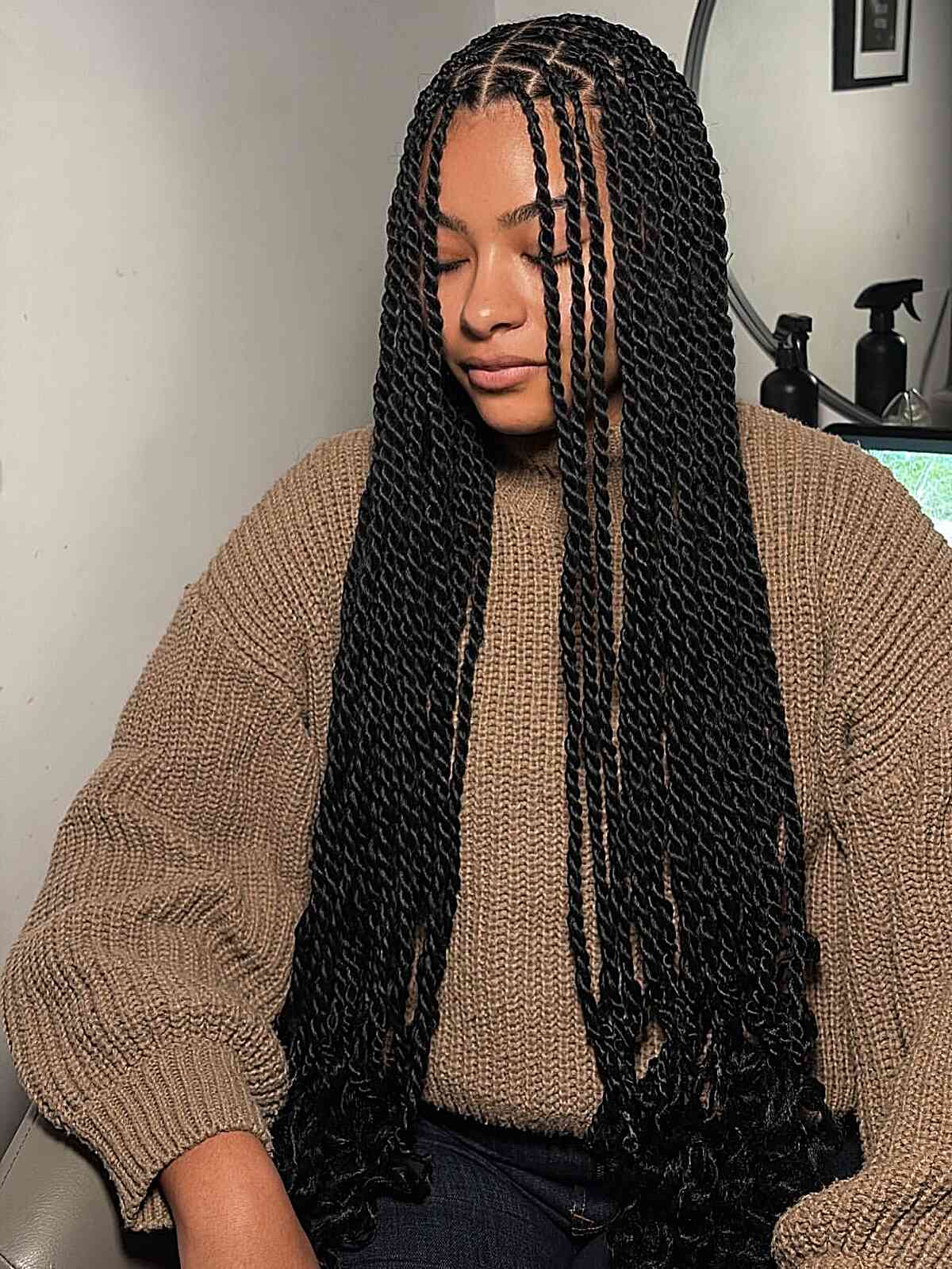 Long and Voluminous Senegalese Twists