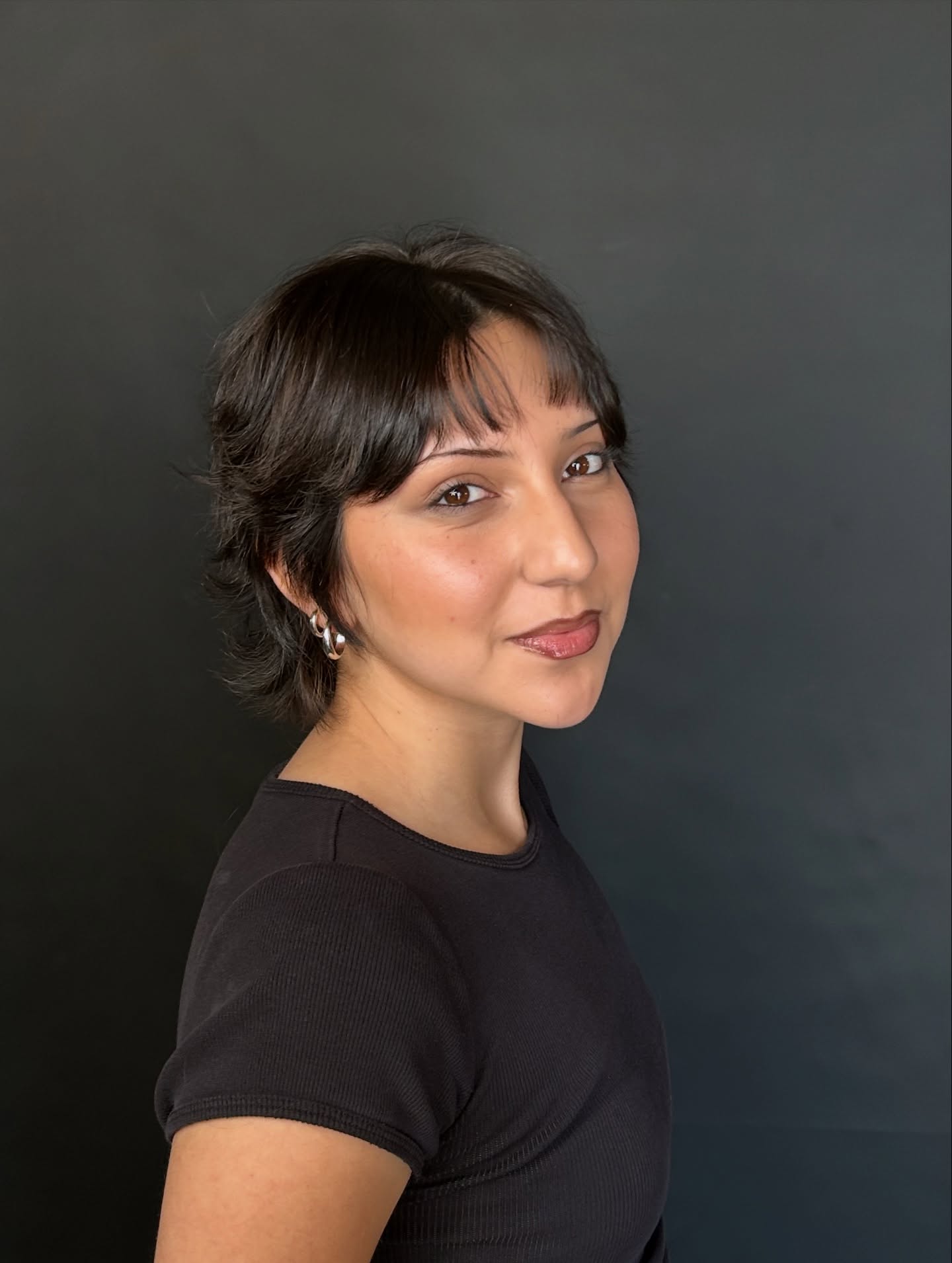 Short Layered Mini Shag with Wispy Micro-Bangs