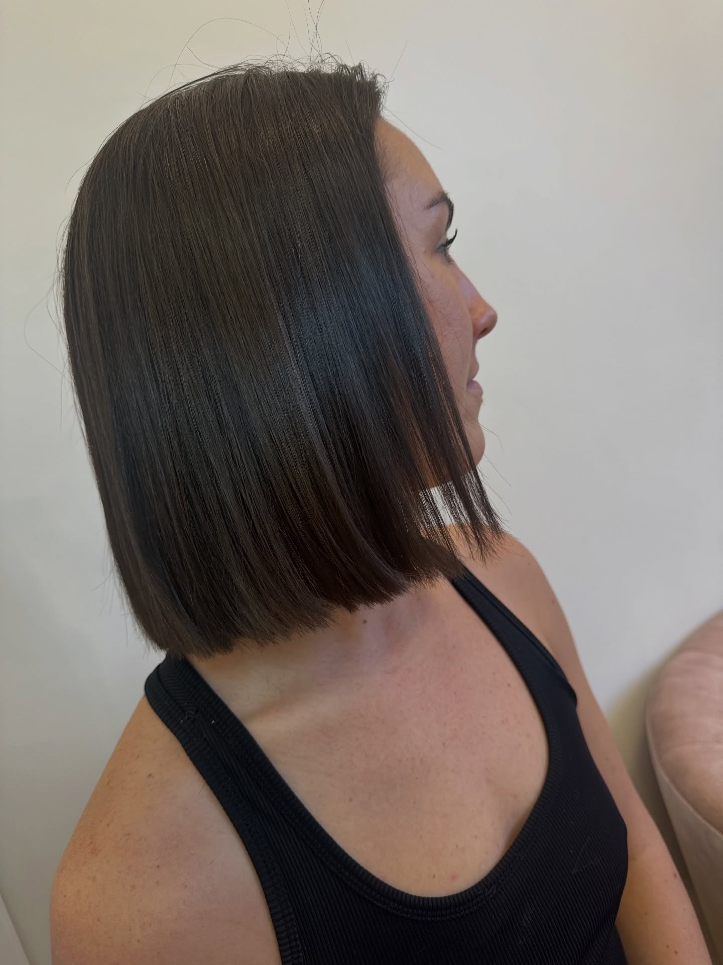 Sleek Chin-Length Blunt Bob with Subtle Inner Graduation