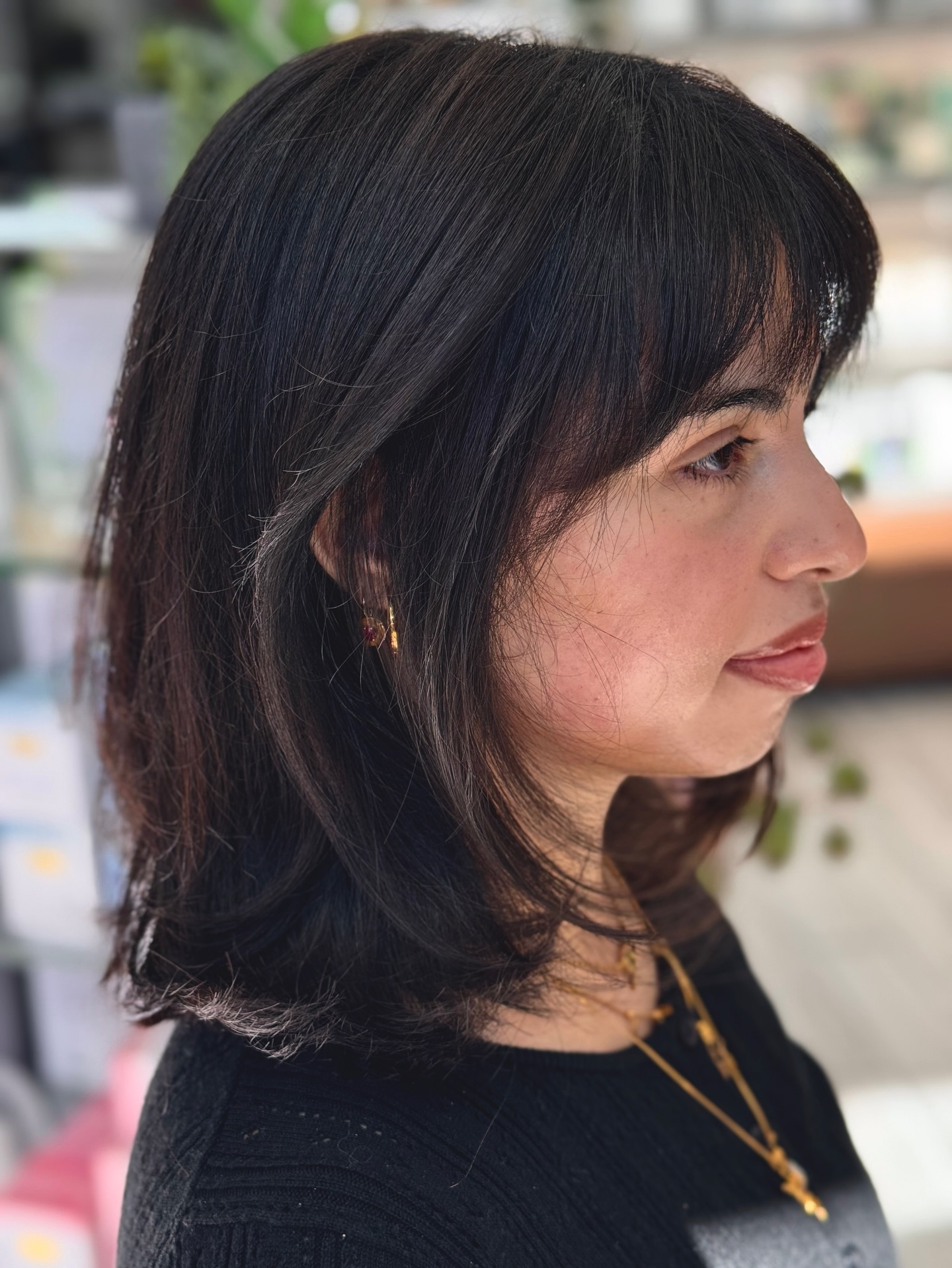 Soft Shoulder-Length U-Cut with Wispy Micro-Fringe
