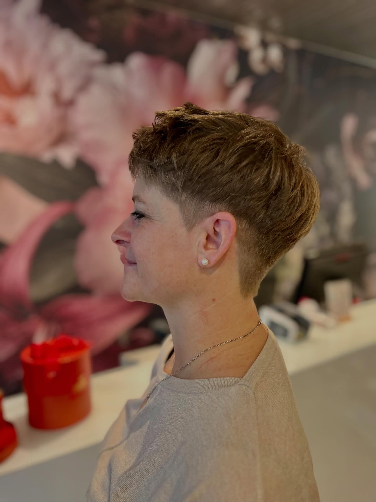 Textured Short Pixie with Tapered Nape and Micro-Fringe