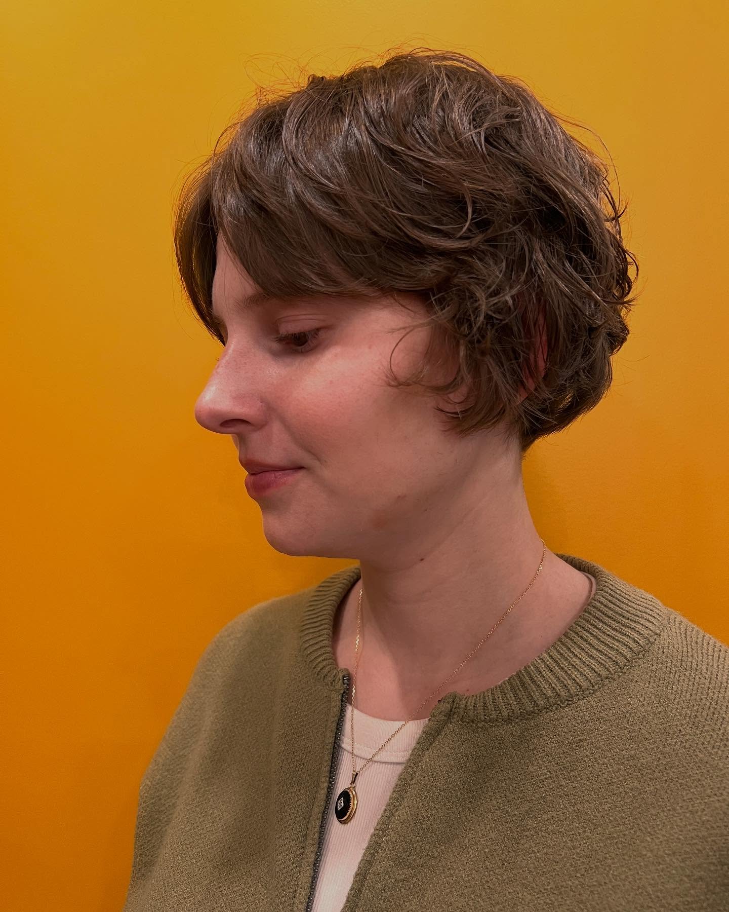 Choppy Short Wavy Pixie-Bob with Soft Side Fringe