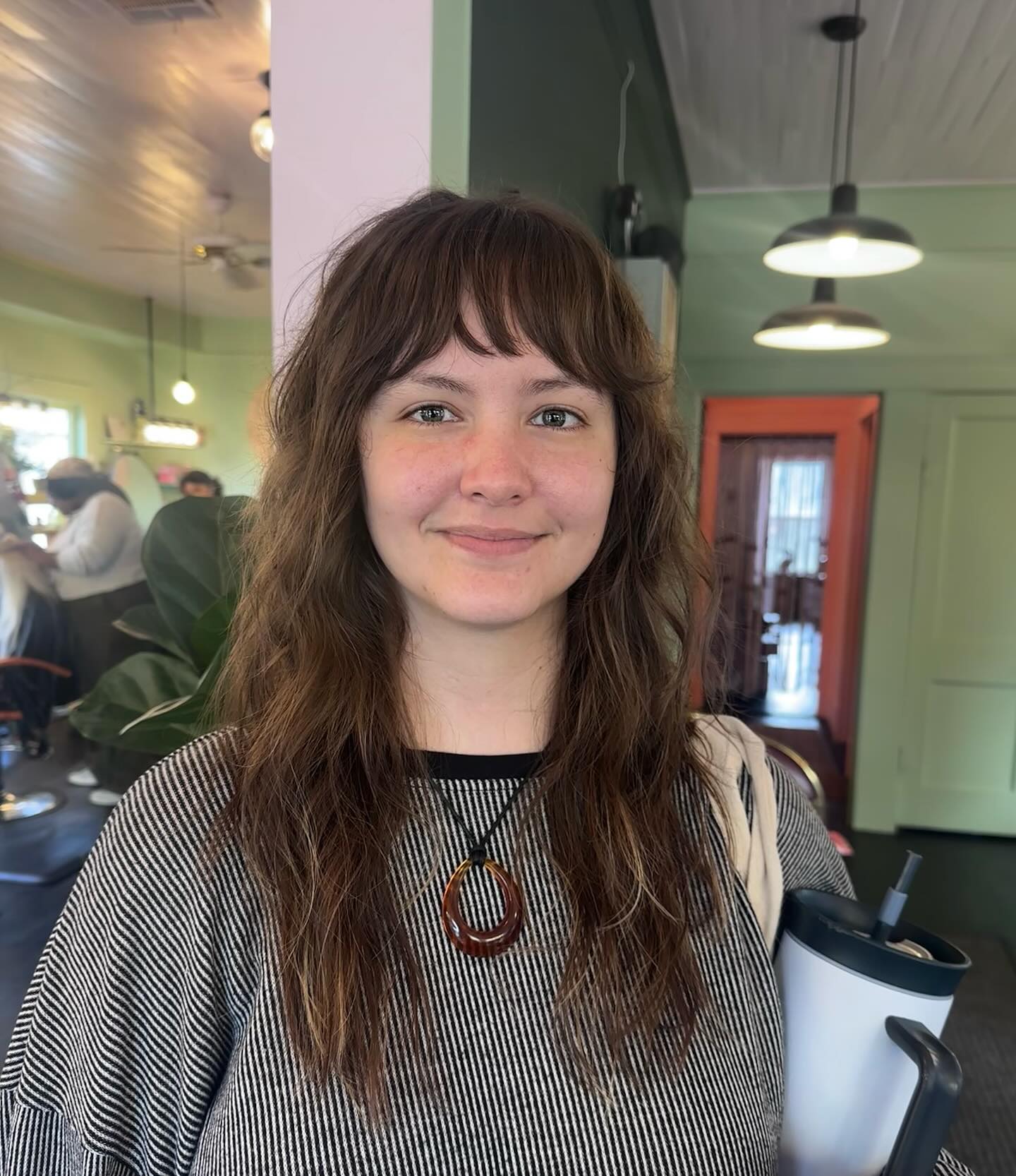 Long Wavy Shag with Short Curtain Fringe