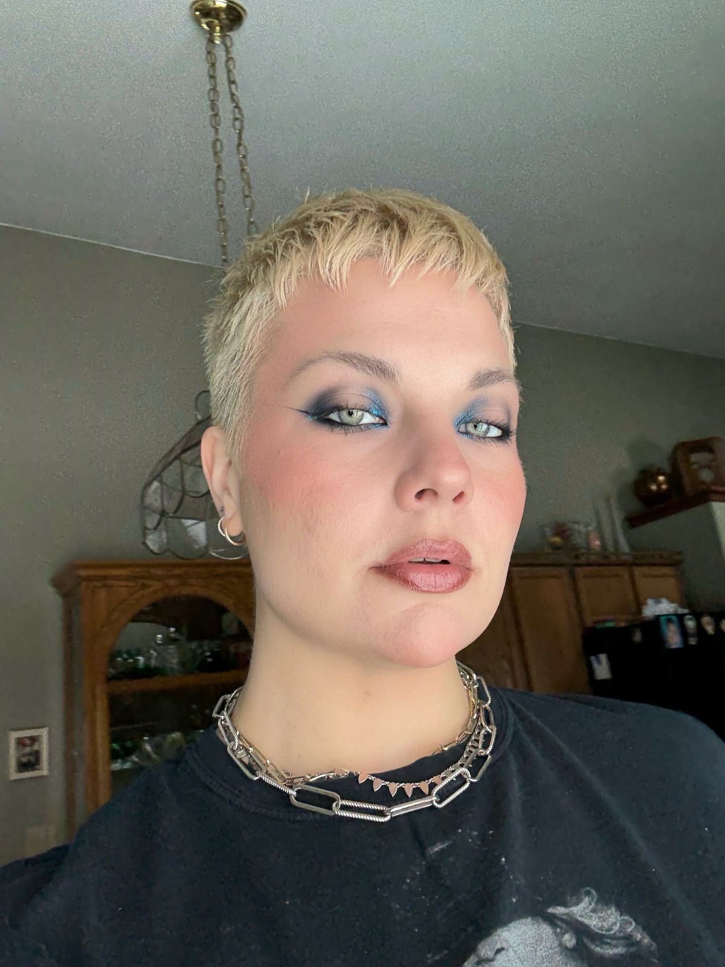 Platinum Cropped Pixie with Choppy Micro Fringe