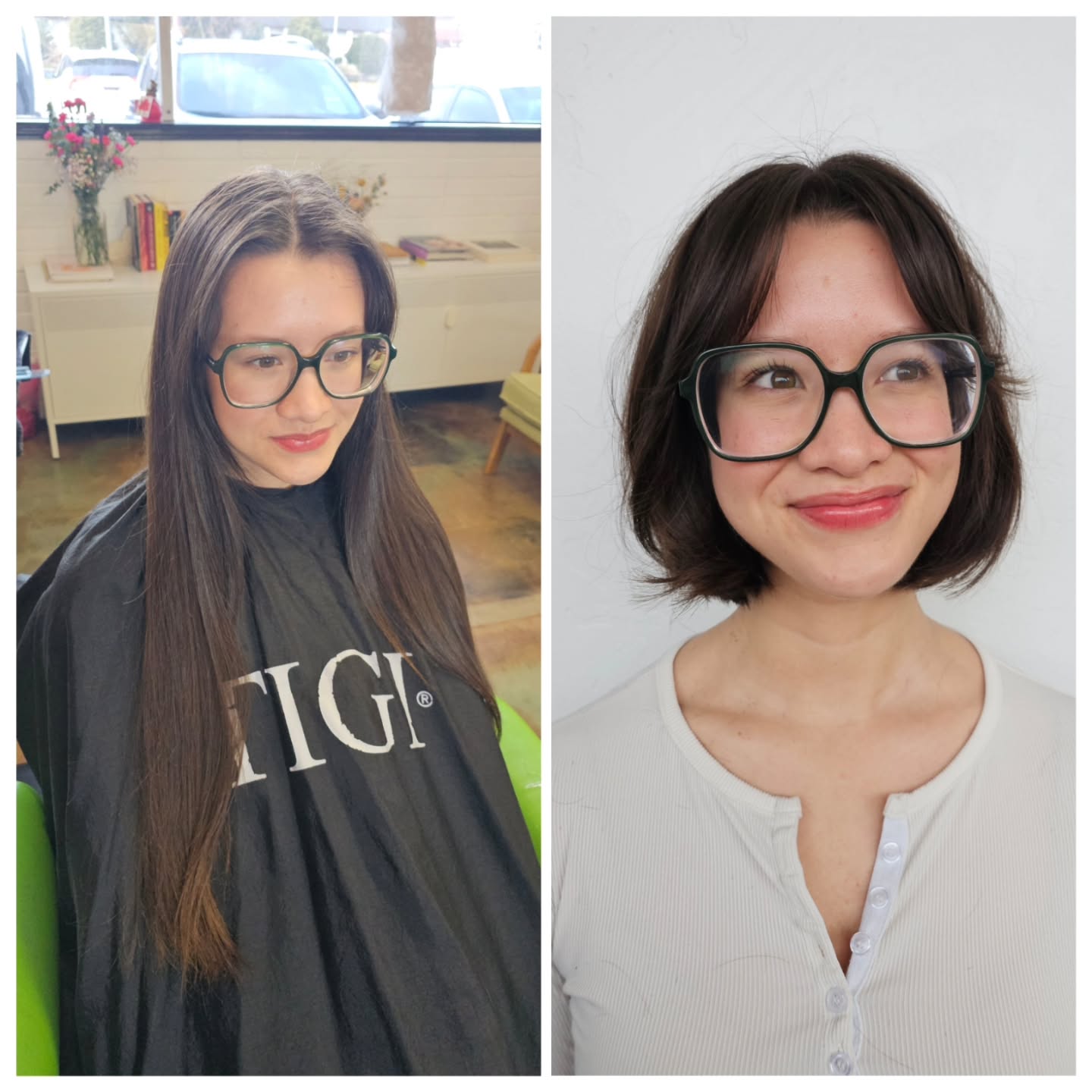 Rounded Chin-Length Bob with Pivoted Internal Layers