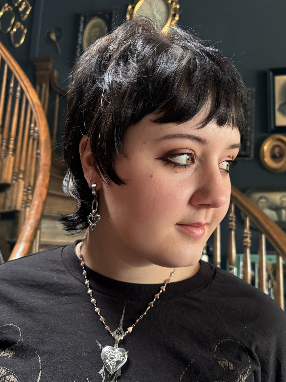 Mullet-Inspired Pixie with Micro Bangs and Flicked Nape