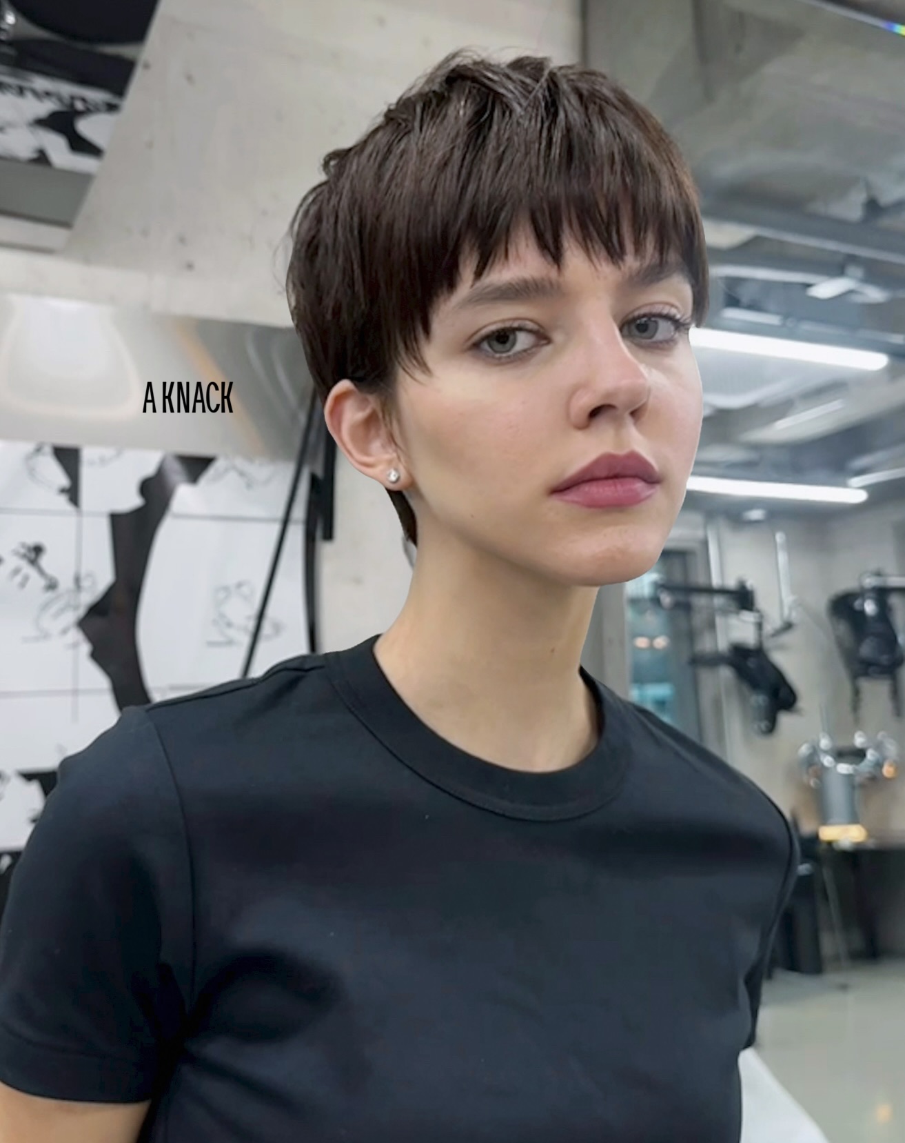 Short Textured Pixie with Micro Fringe and Nape Taper