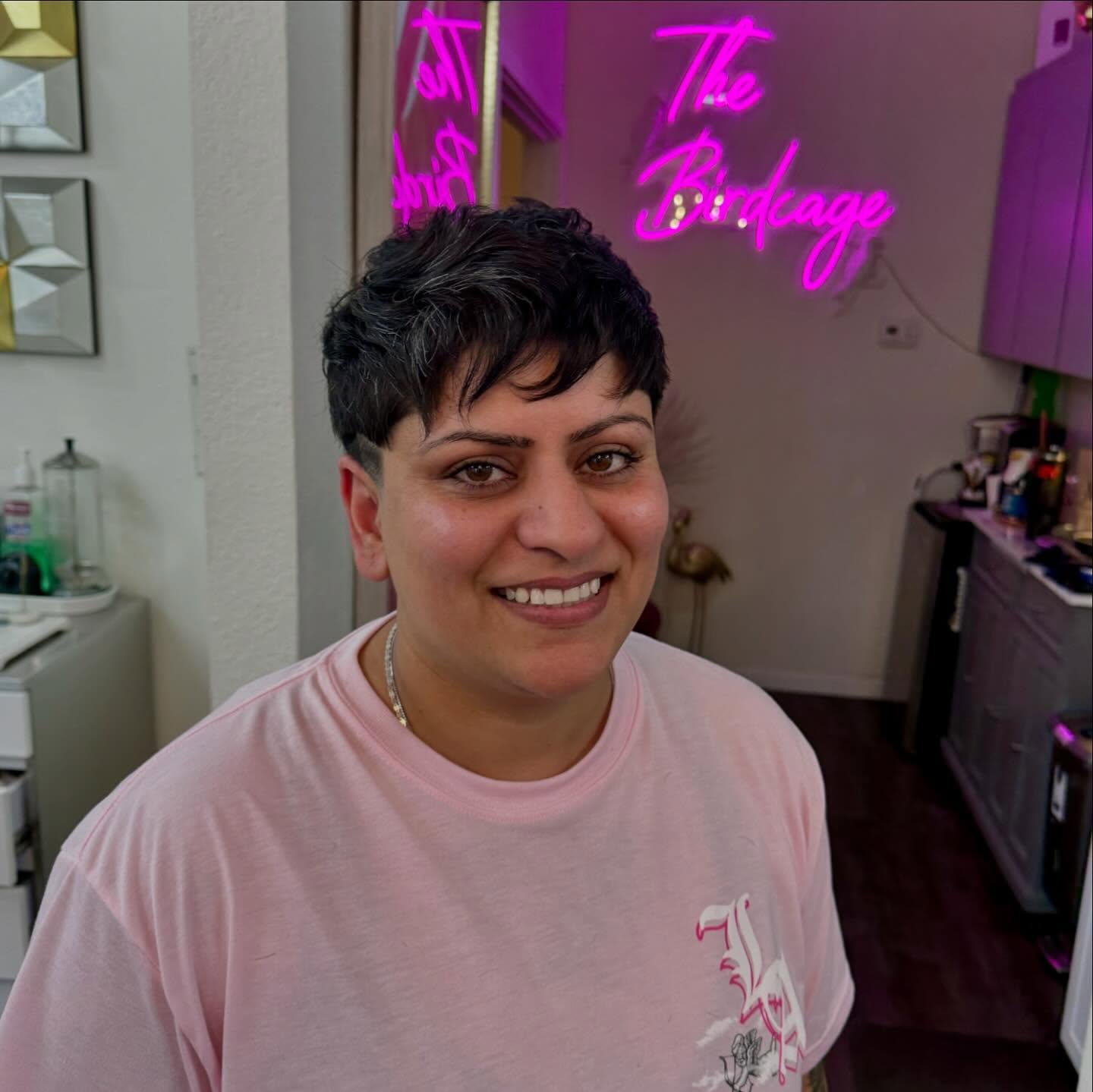 Short Textured Pixie with Tapered Sides and Choppy Fringe