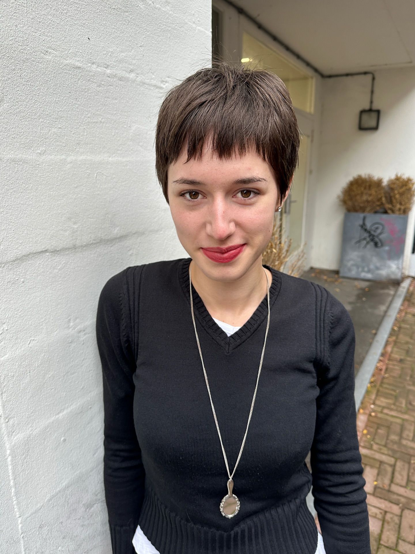Soft Cropped Pixie with Short Blunt Baby Bangs