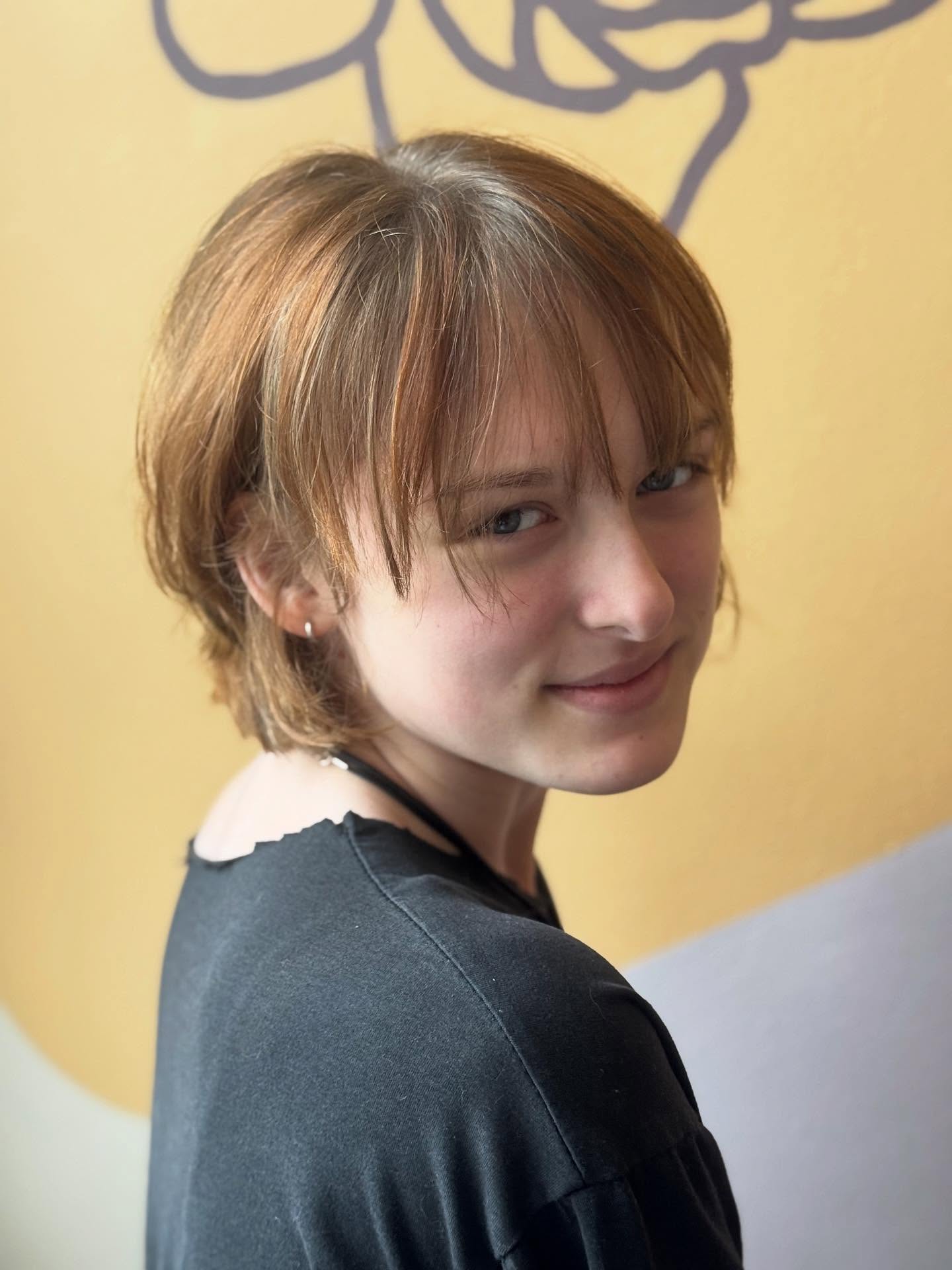 Soft Ear-Length Shag with Wispy Curtain Fringe
