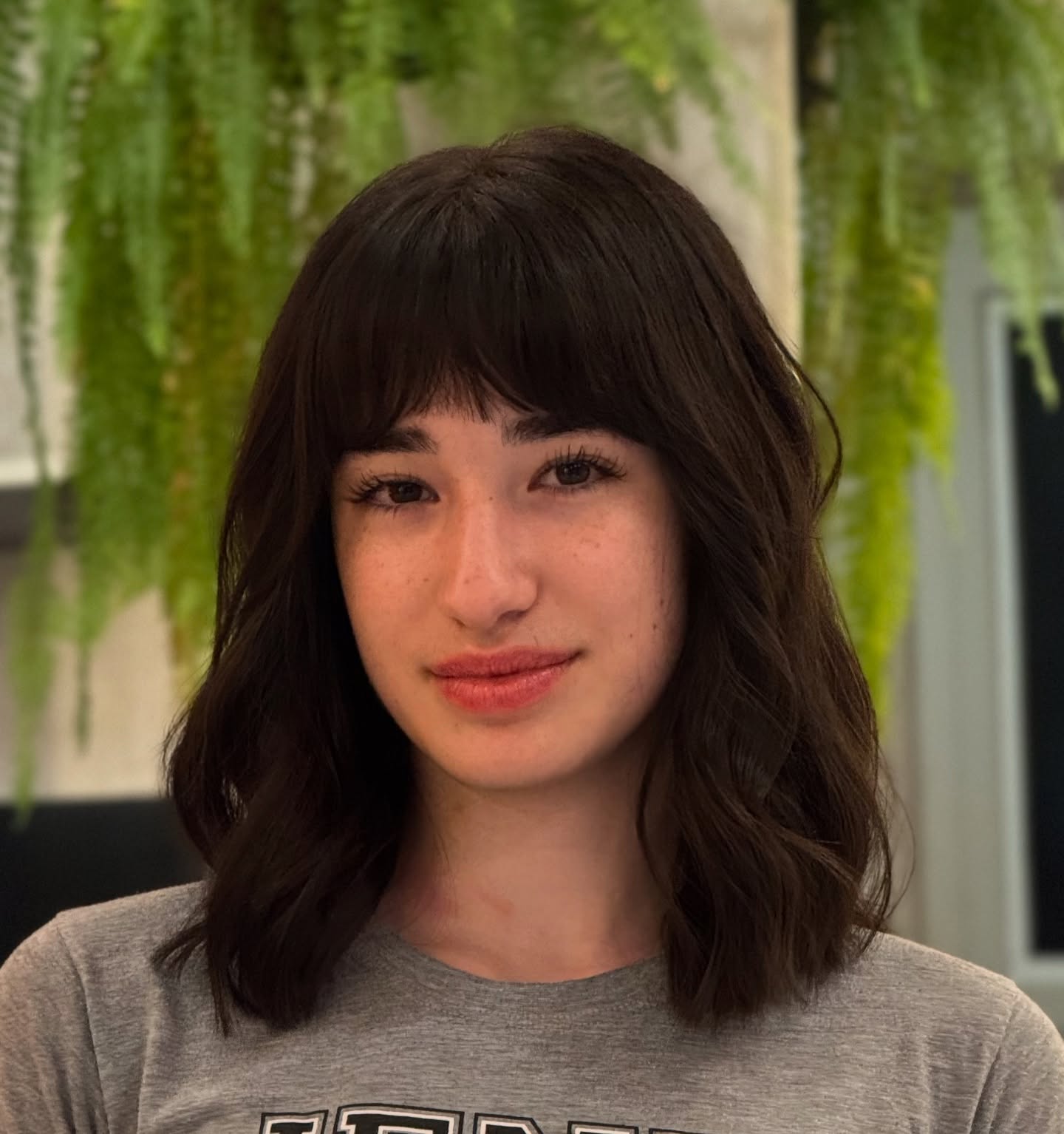 Soft Textured Lob with Micro Fringe and Face-Framing Layers