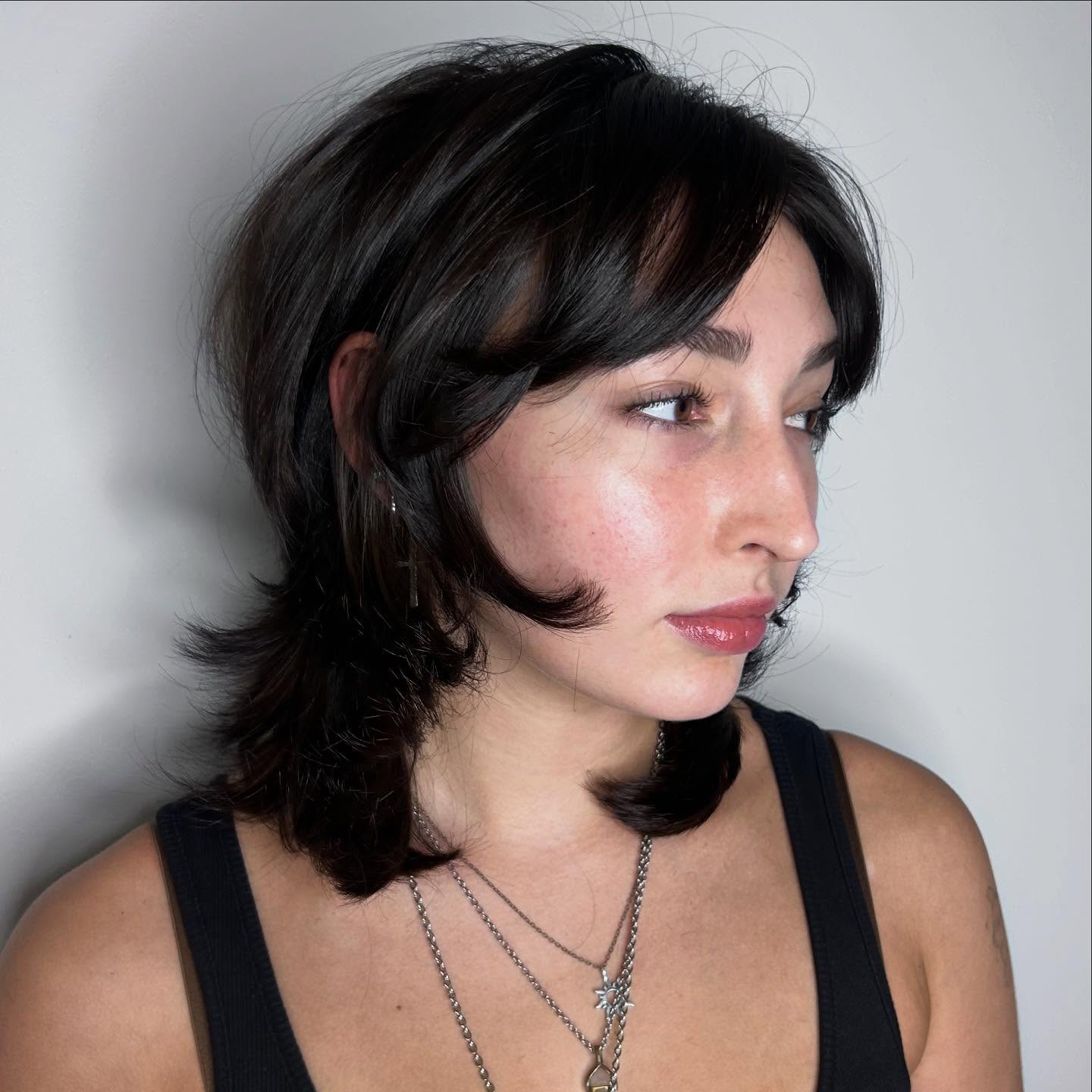 Soft Textured Mullet-Lob with Flipped Petal Ends