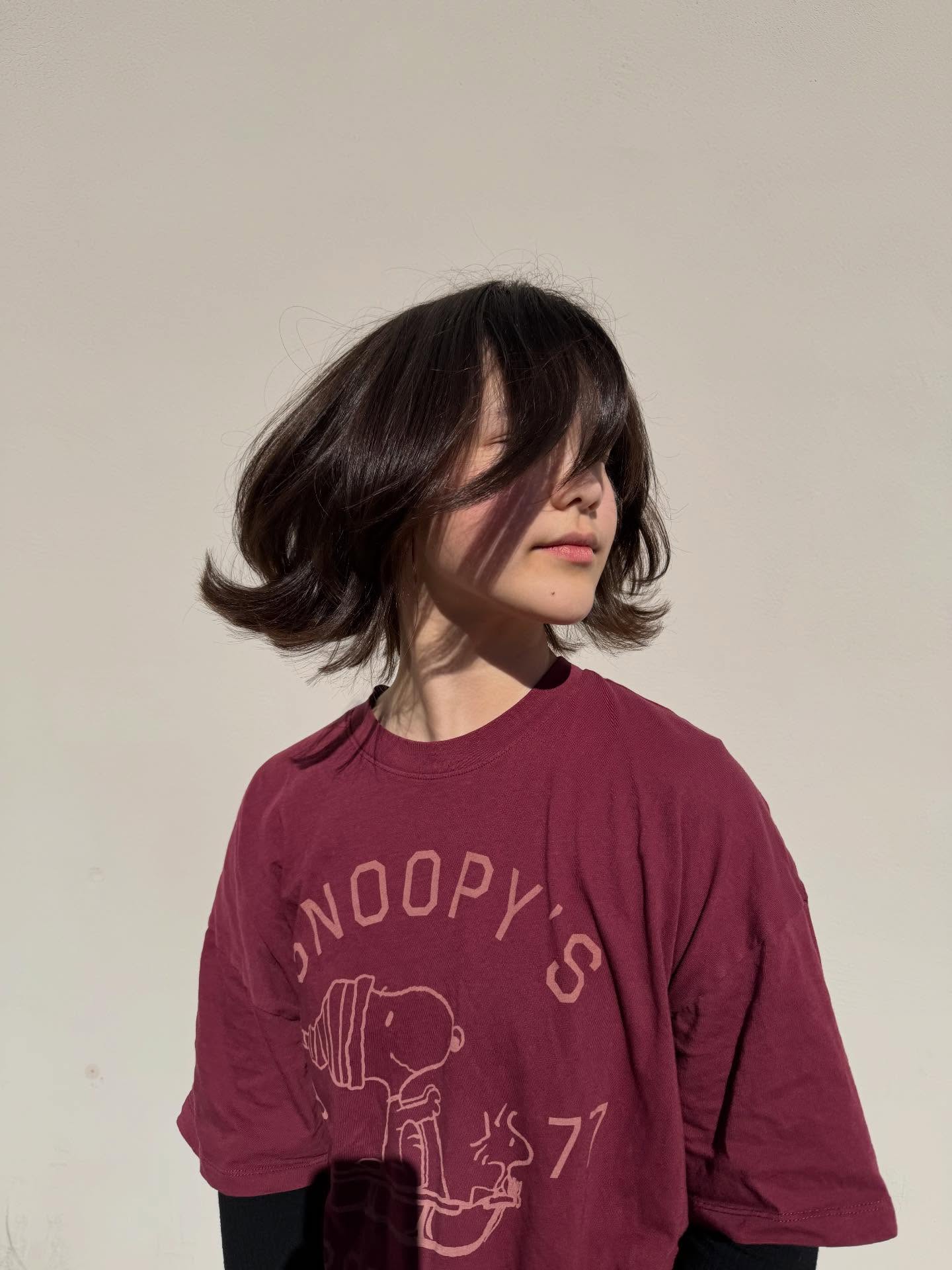 Textured Jaw-Length Bob with Long Side-Swept Fringe