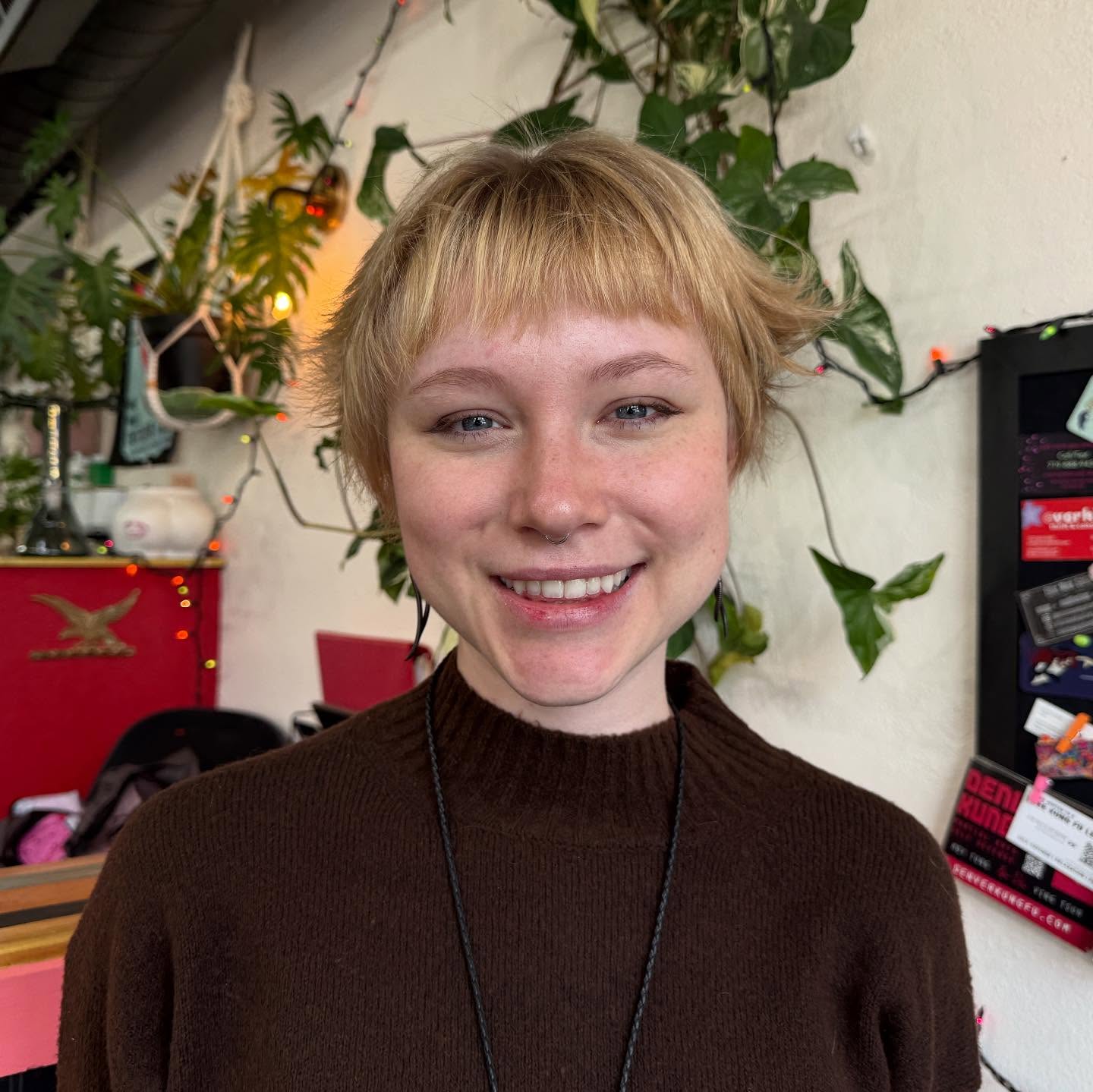Textured Short Choppy Pixie with Blunt Micro-Bangs
