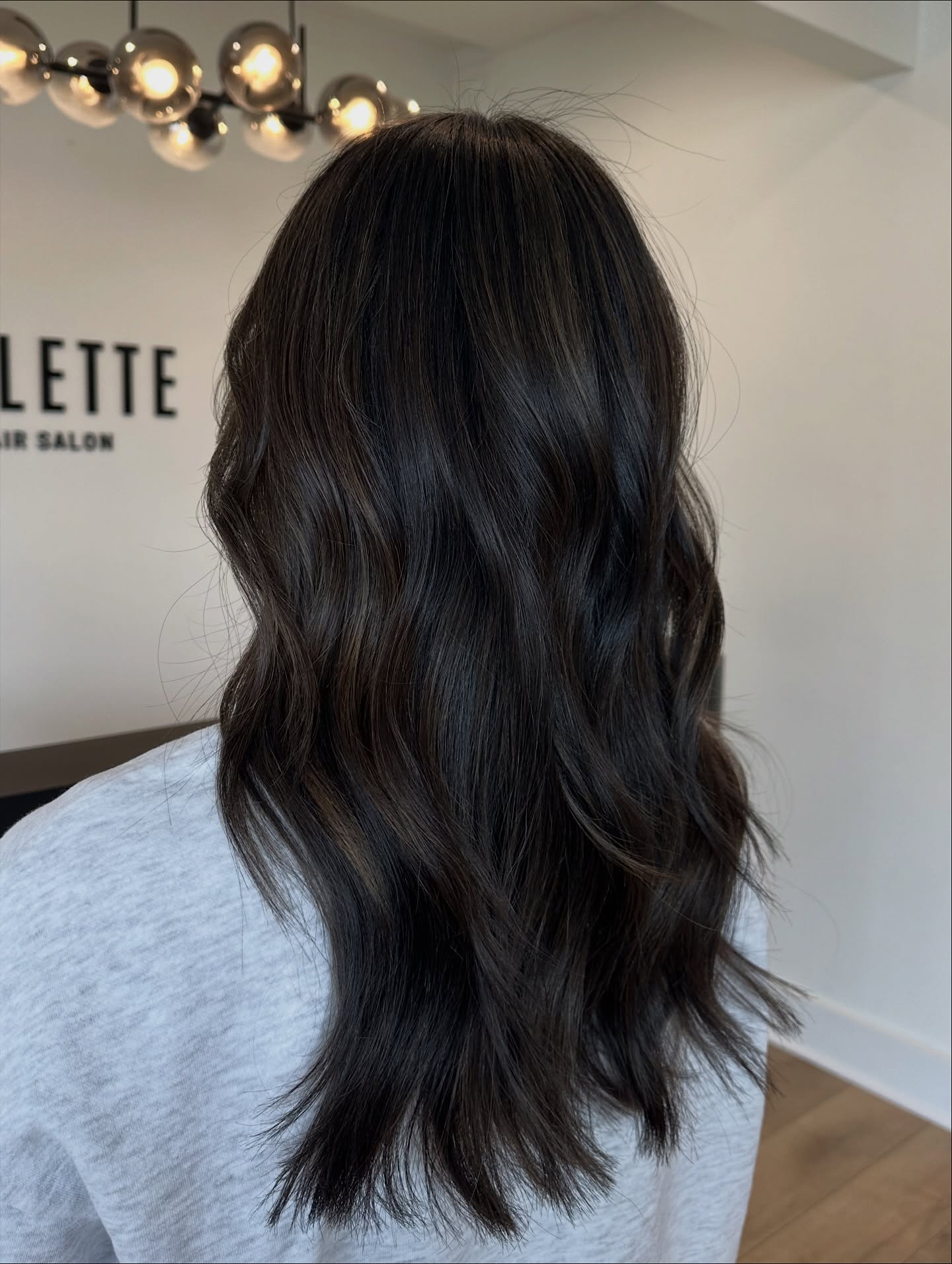 Deep Espresso Root Shadow with Soft Layered Waves