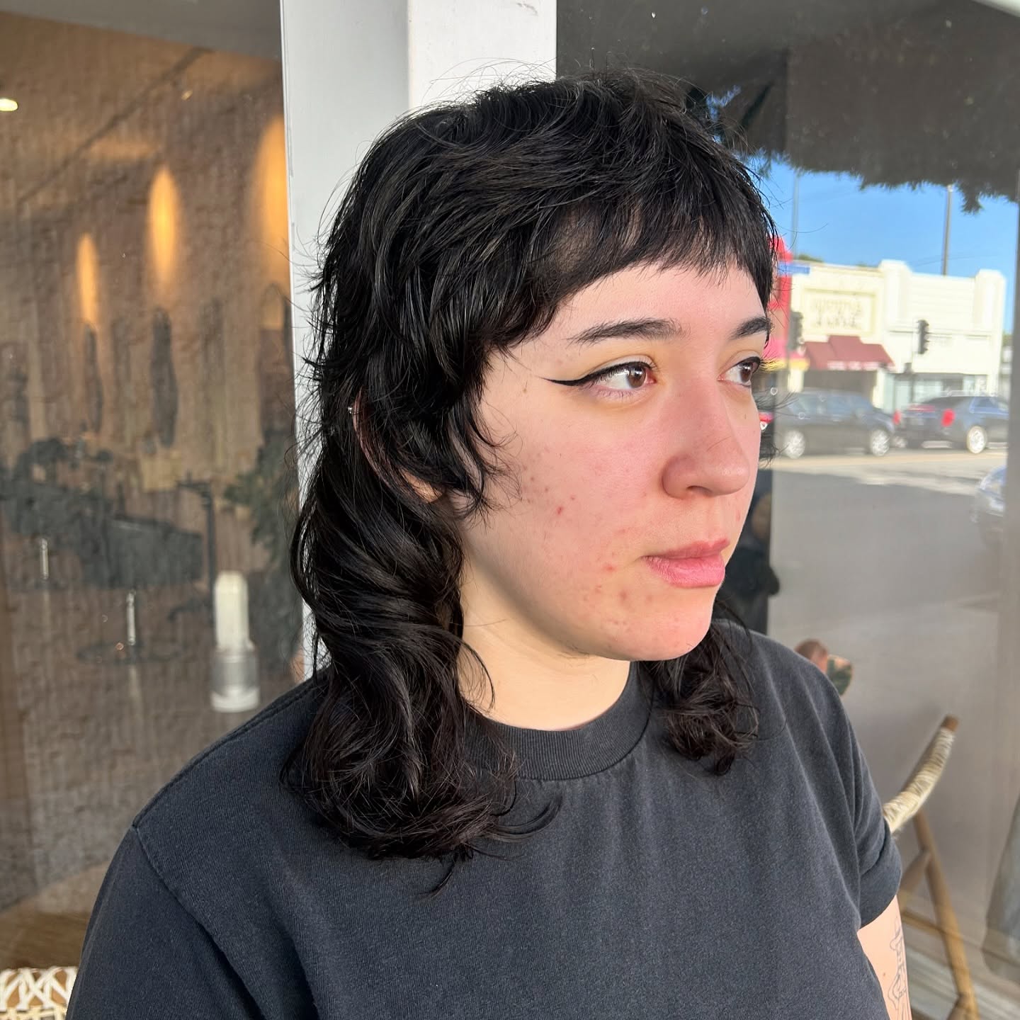 Edgy Textured Mullet with Micro Cropped Fringe