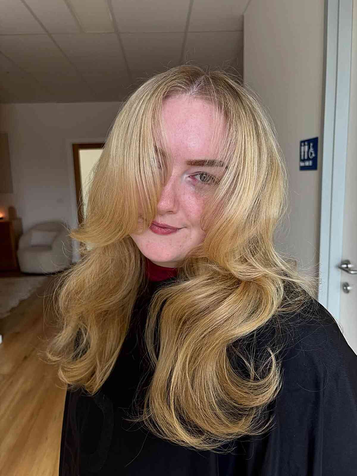 Long Blonde Blowout with Soft Waves