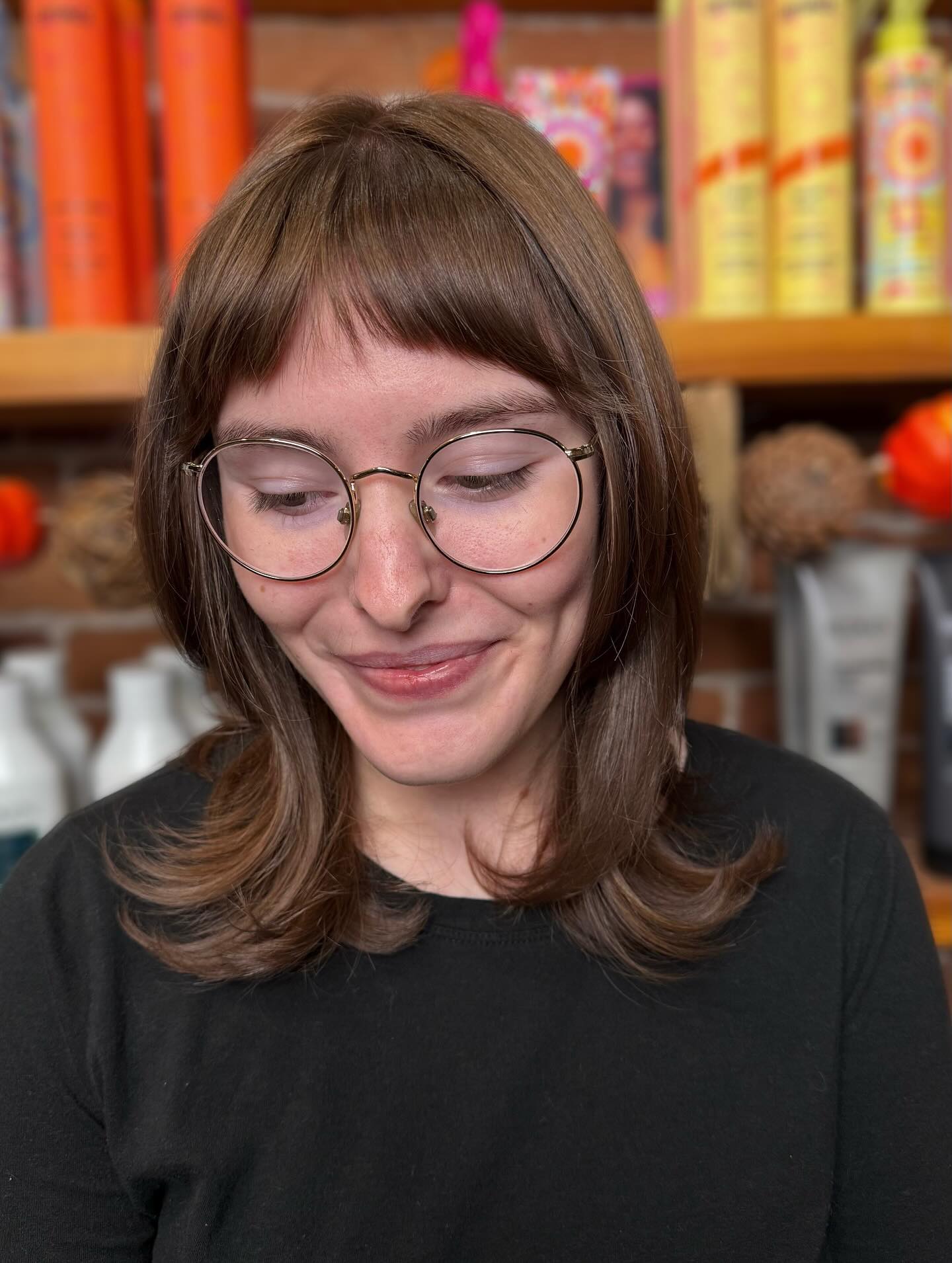 Micro Fringe with Soft Flipped Shoulder-Length Layers