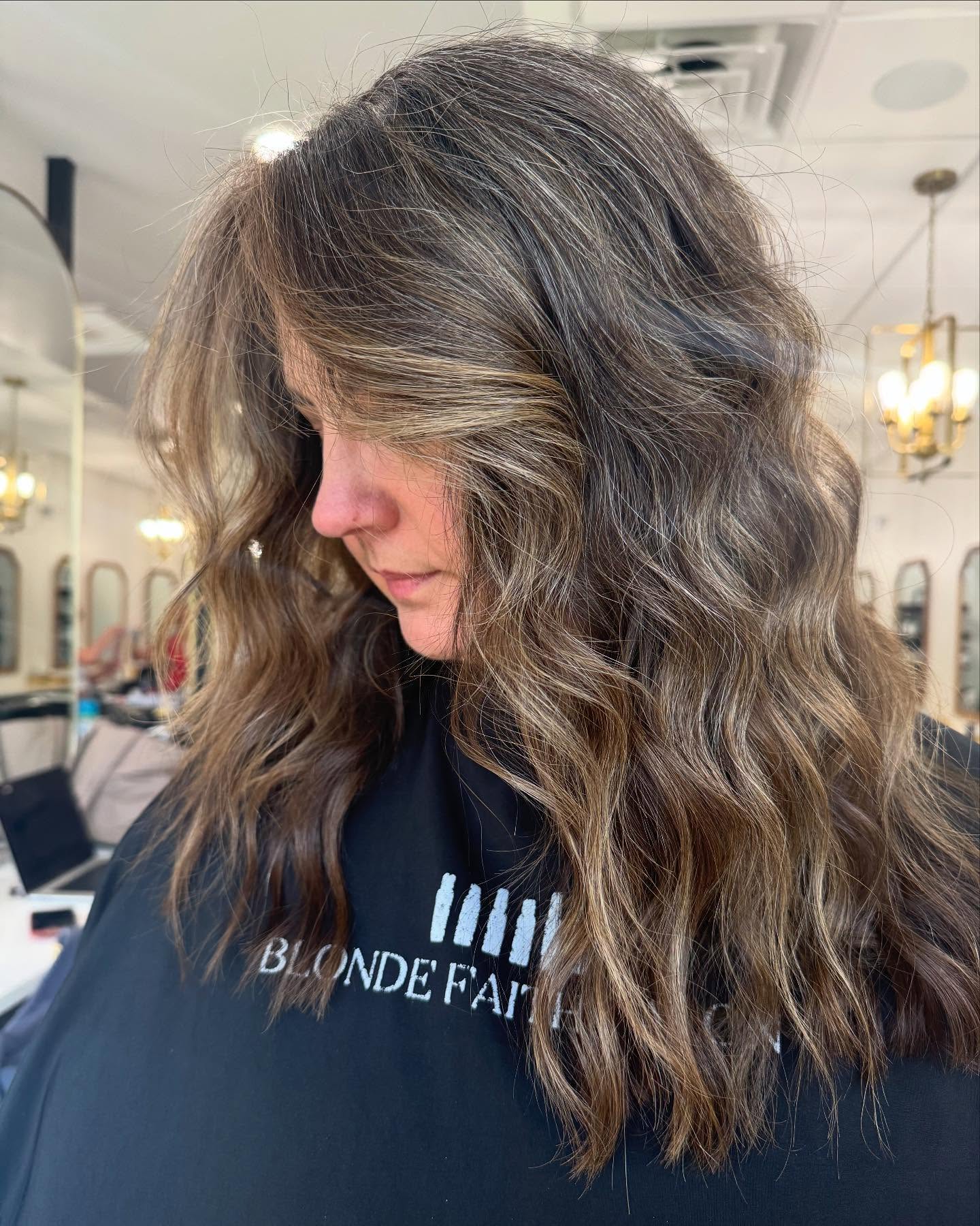 Salted Chocolate Brunette with Painterly Silver-Framed Layers