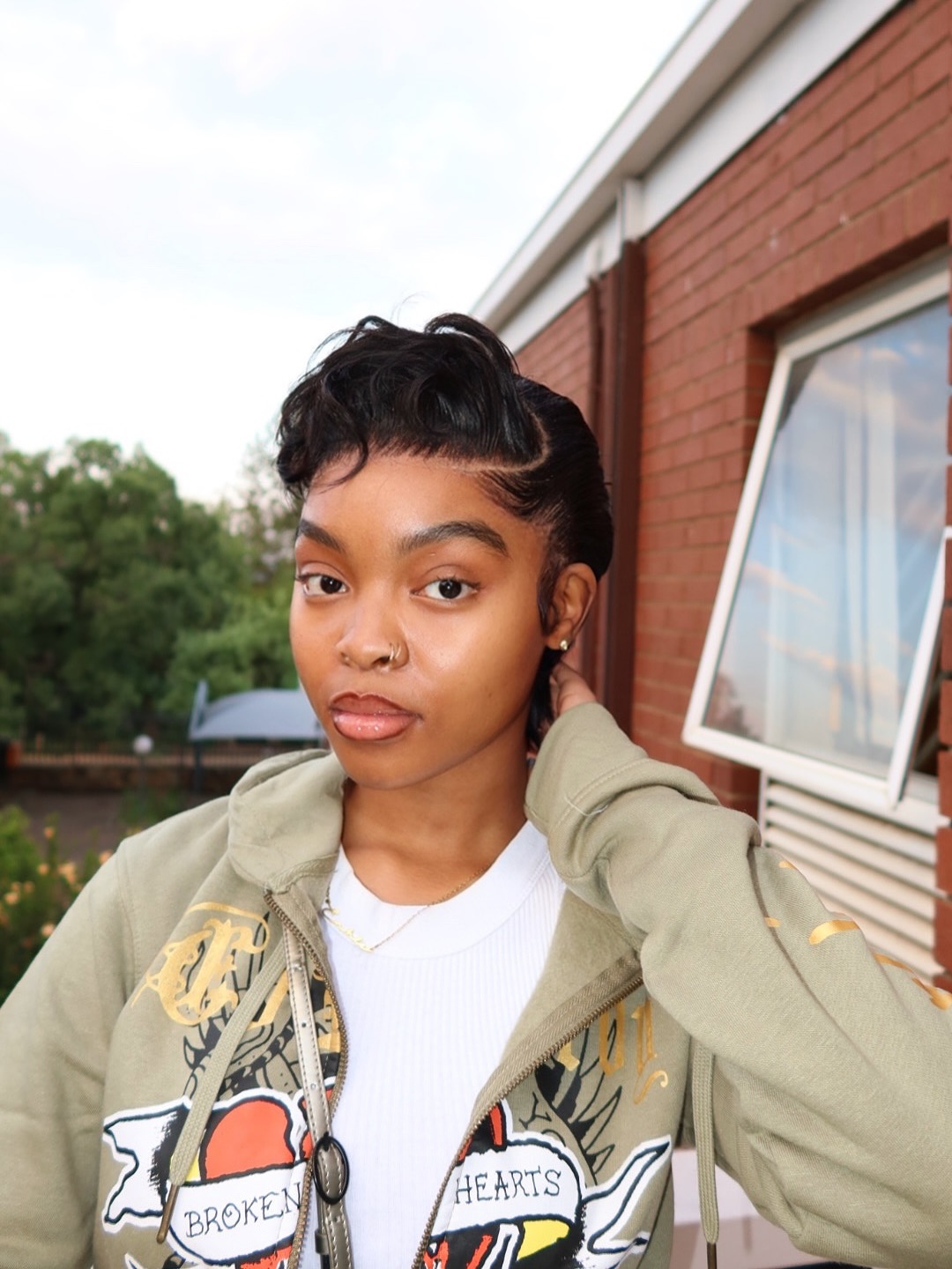 Sculpted Finger Wave Pixie with Defined Side Part