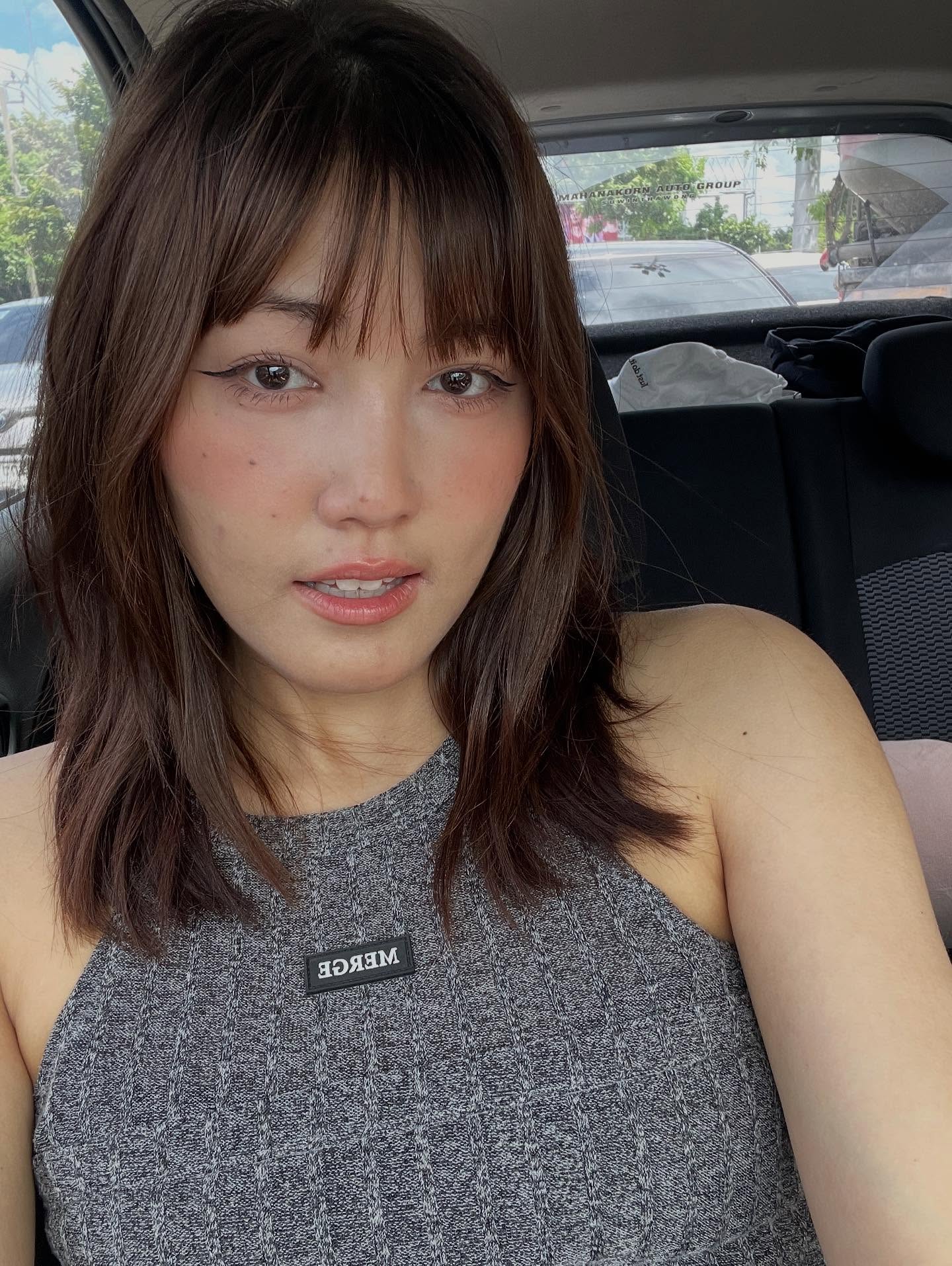 Soft Blunt Wispy Fringe with Feathered Shoulder-Length Layers
