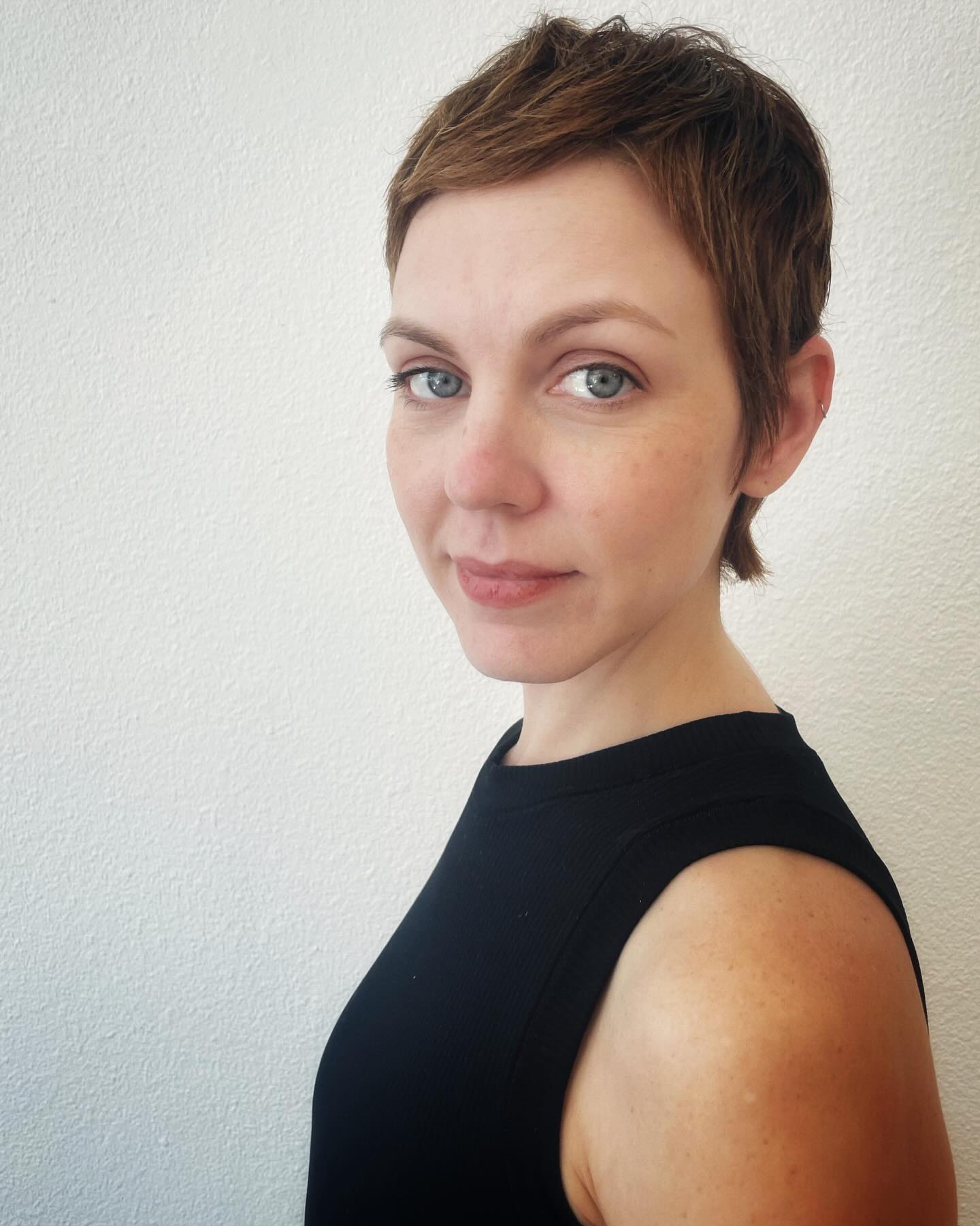 Textured Micro-Mullet Pixie with Razor-Point Fringe