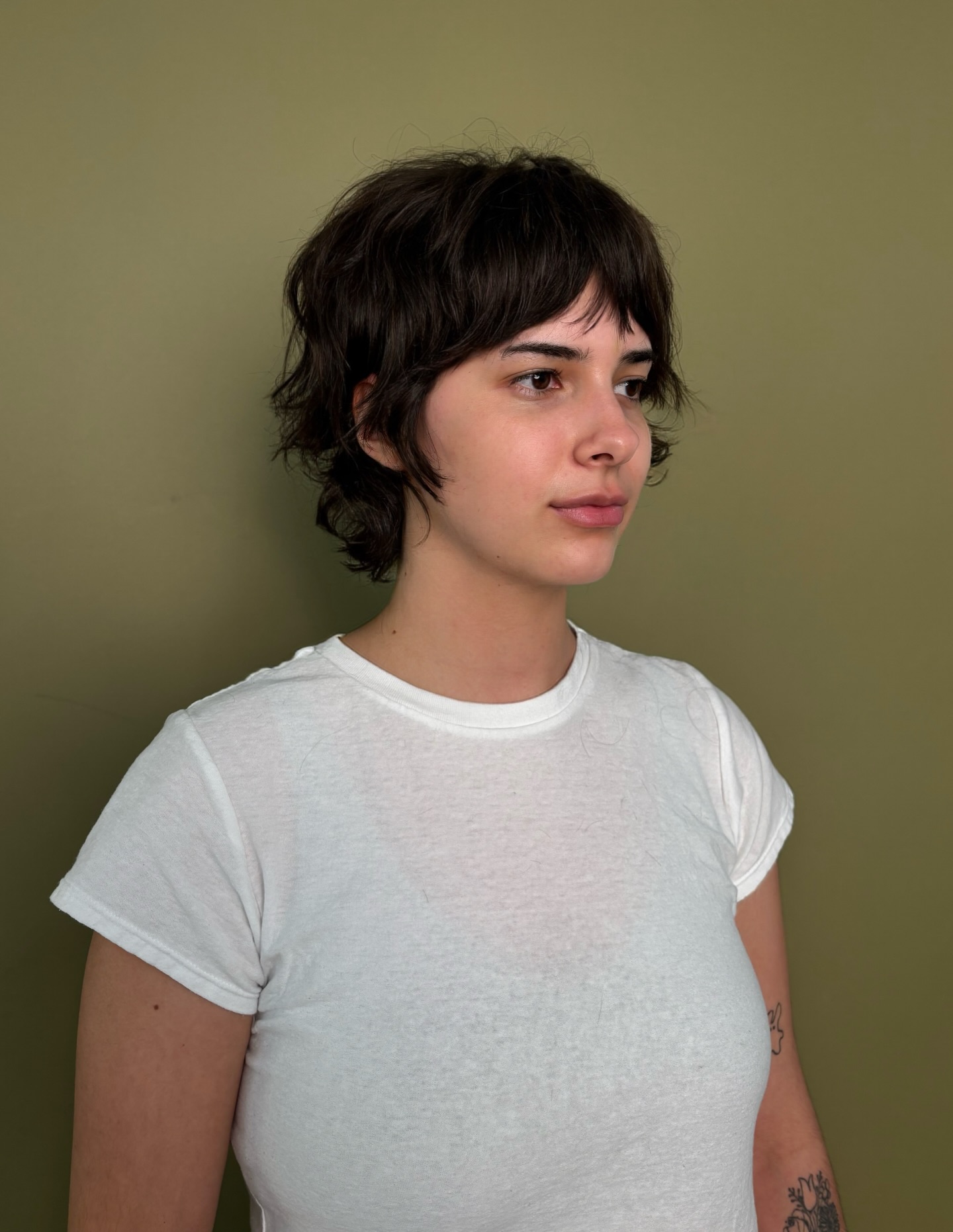Short Tousled Shag with Feathered Micro Bangs