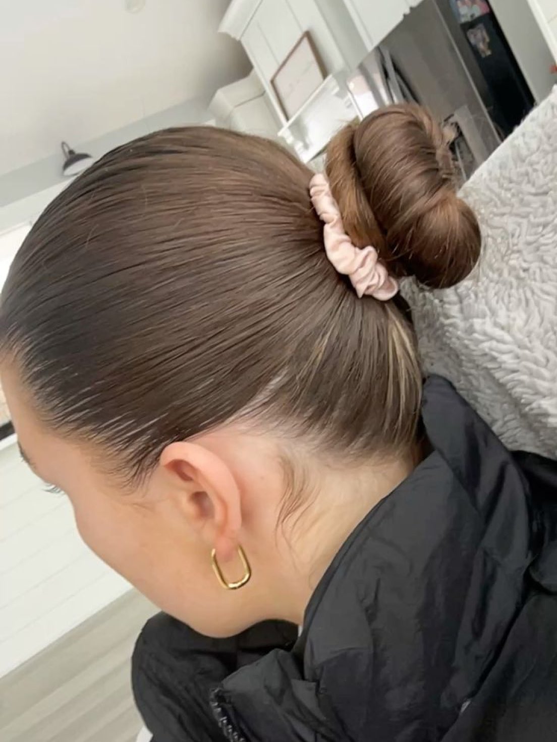 Sleek Sporty Wrapped Low Bun with Soft Scrunchie Cuff