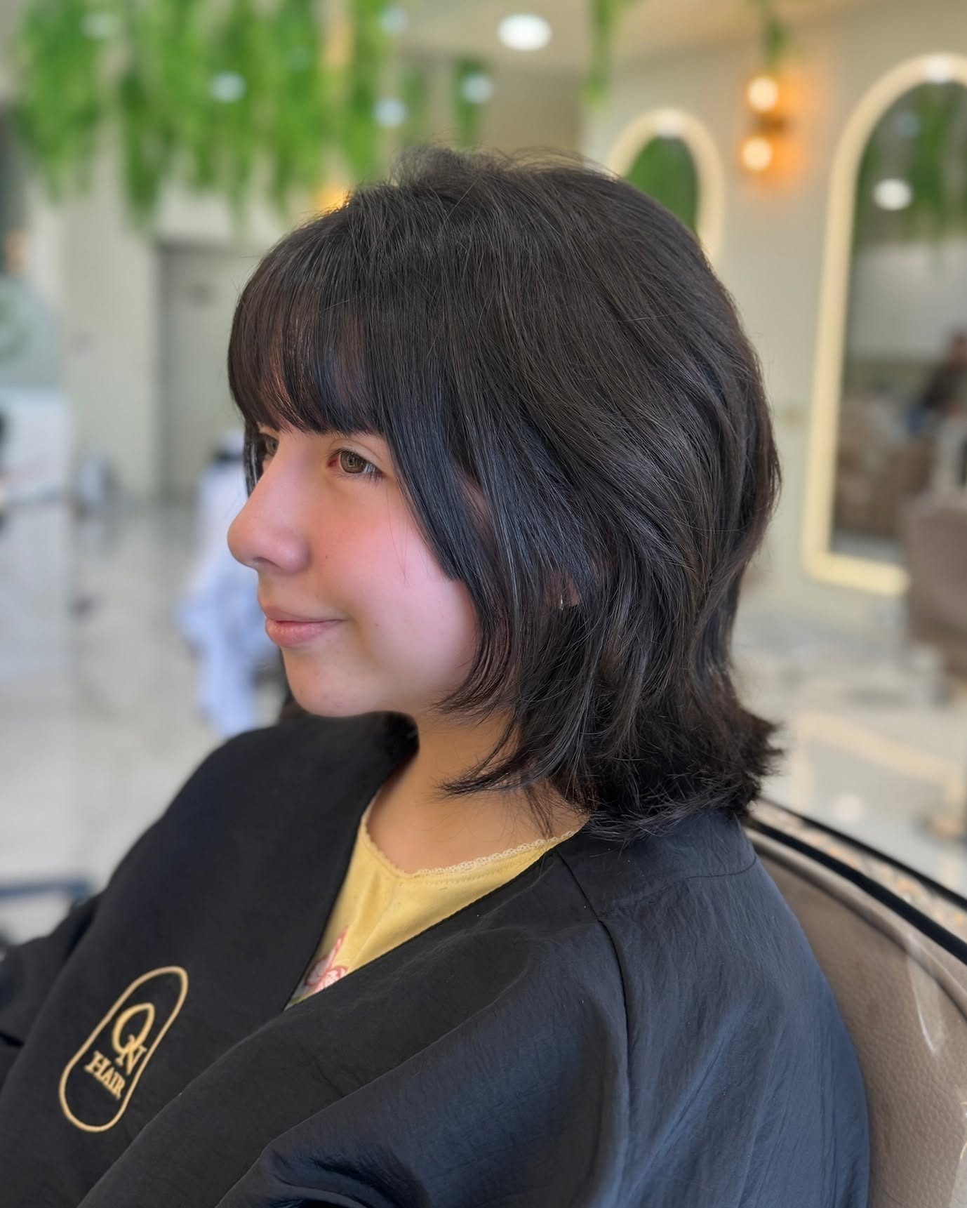 Soft Layered Shag with Blunted Brow Fringe