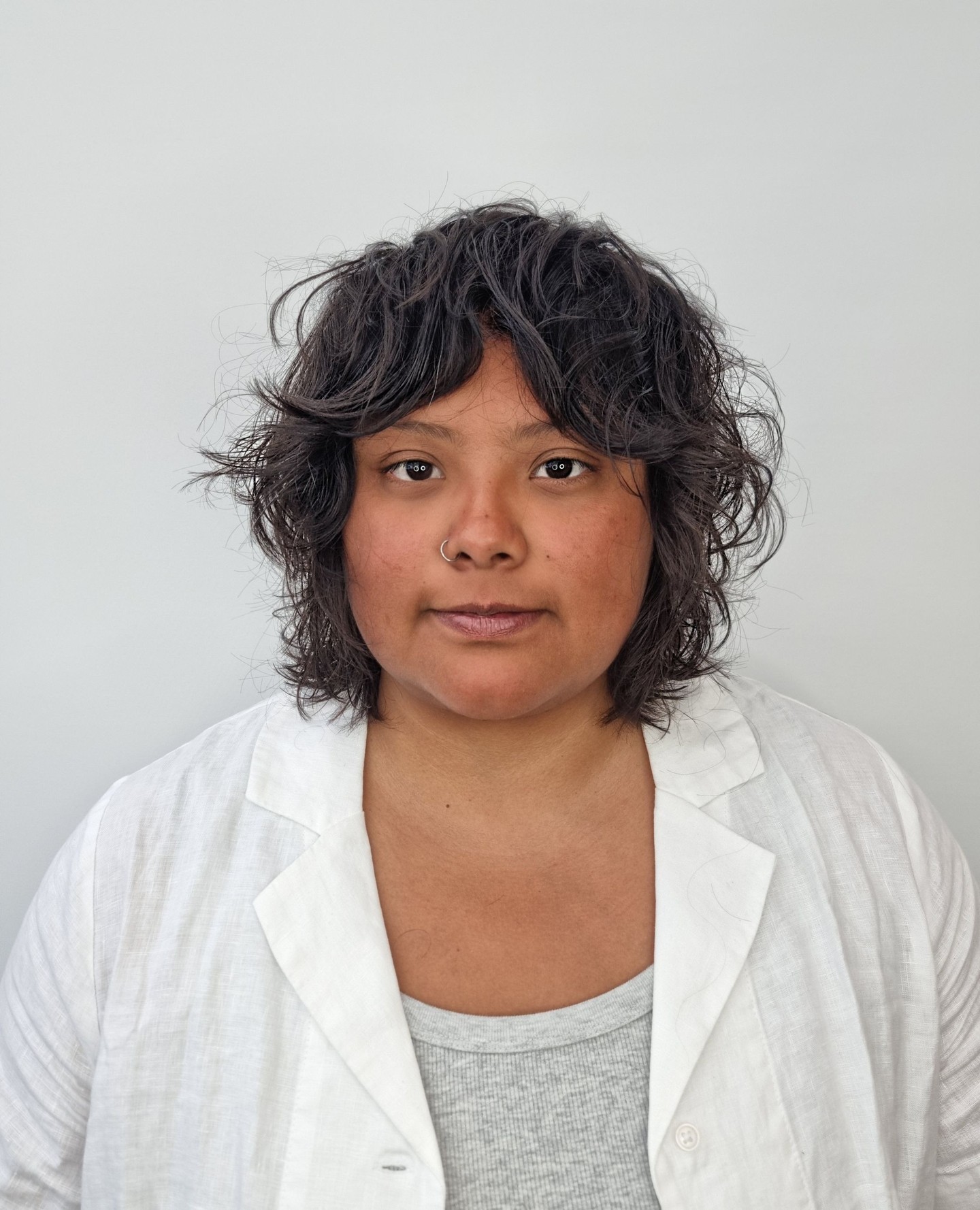 Textured Short Shag with Curtain Bangs