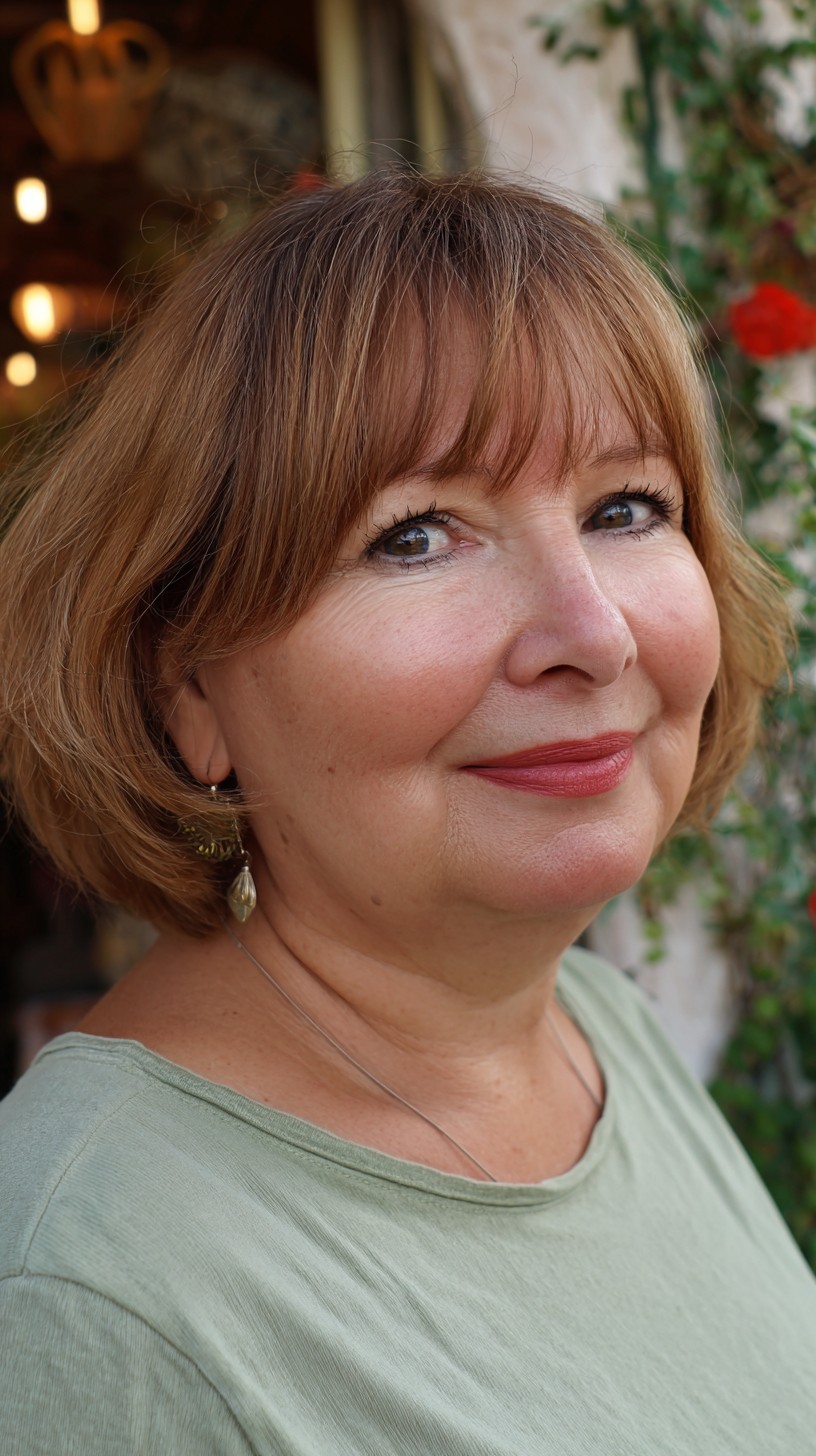 Chin-Length French Bob with Feathered Face-Framing and Wispy Micro-Bangs