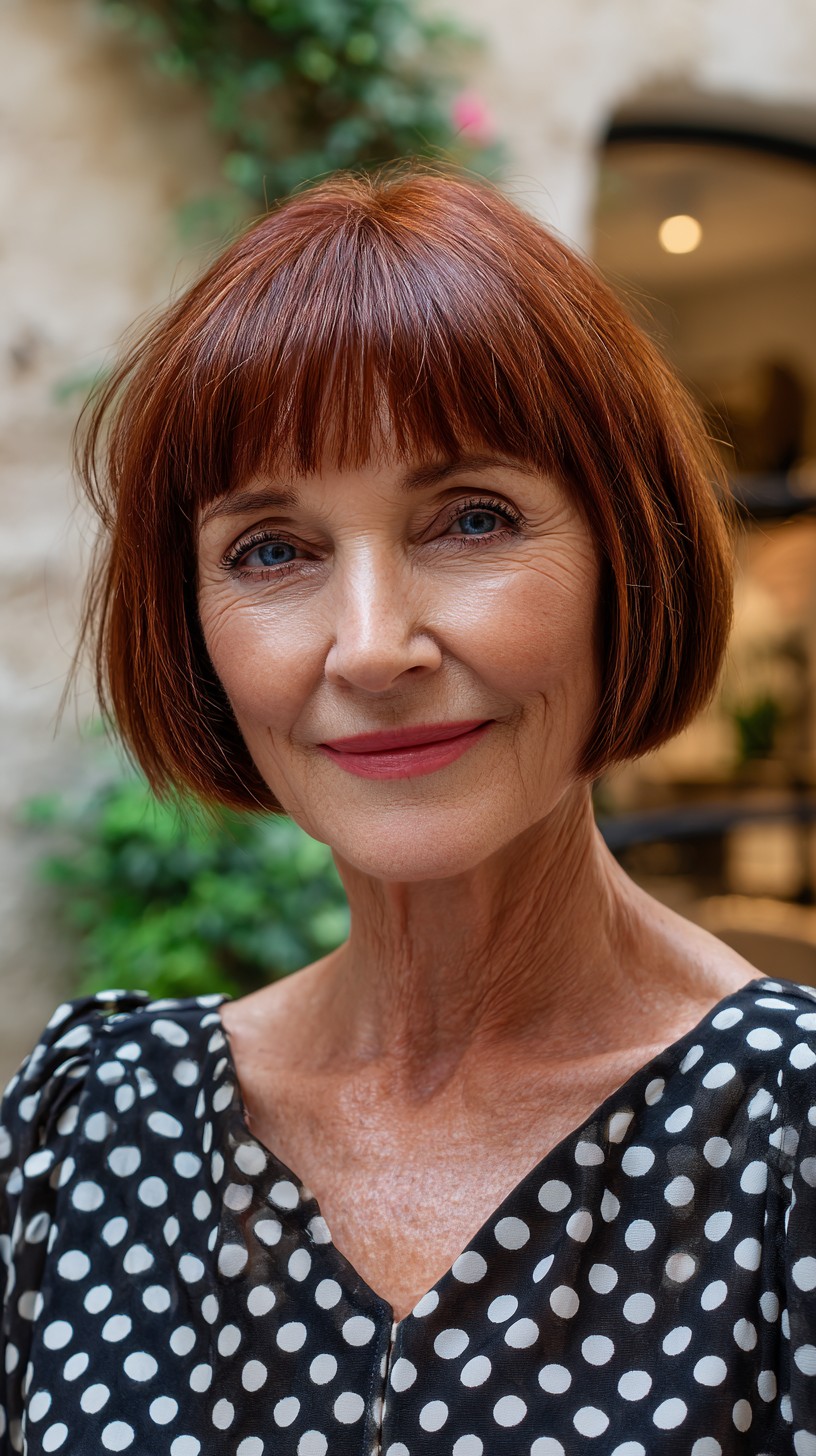 Classic Copper Rounded Nano Bob with Micro Fringe