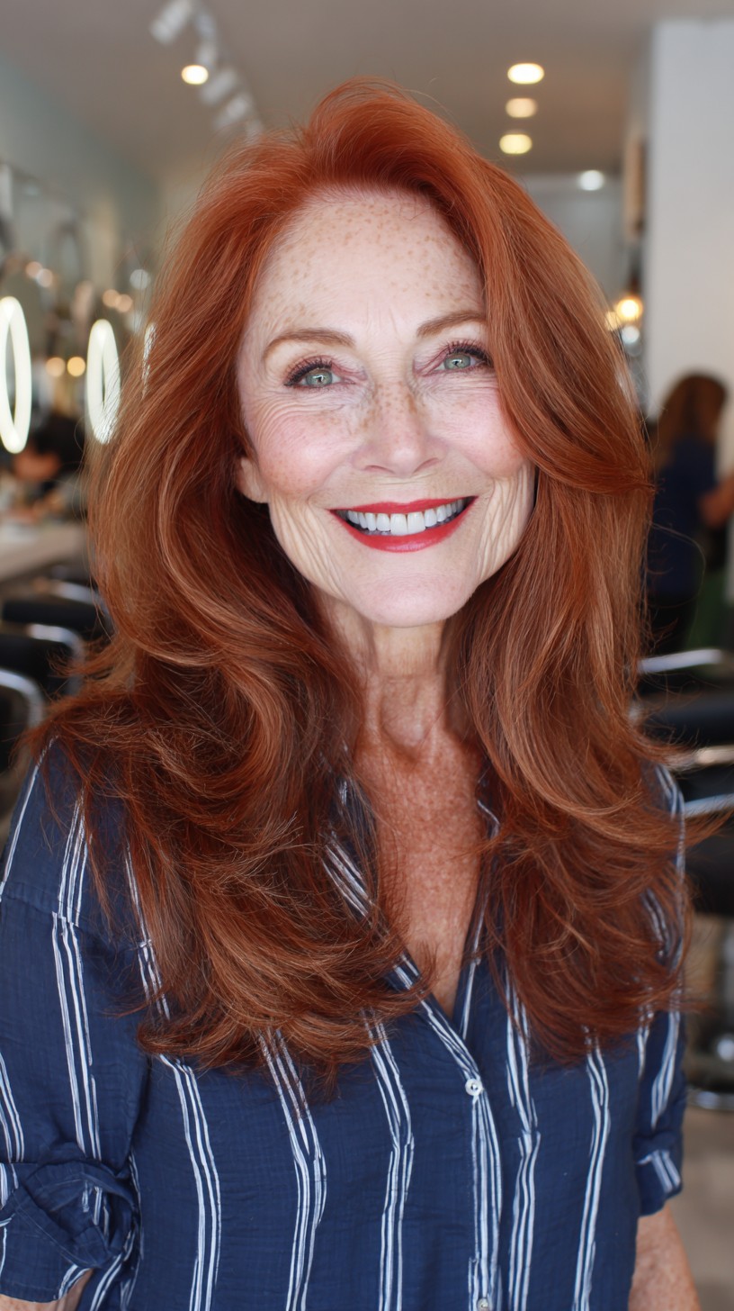 Long Copper Layers with Soft Face-Framing Lift