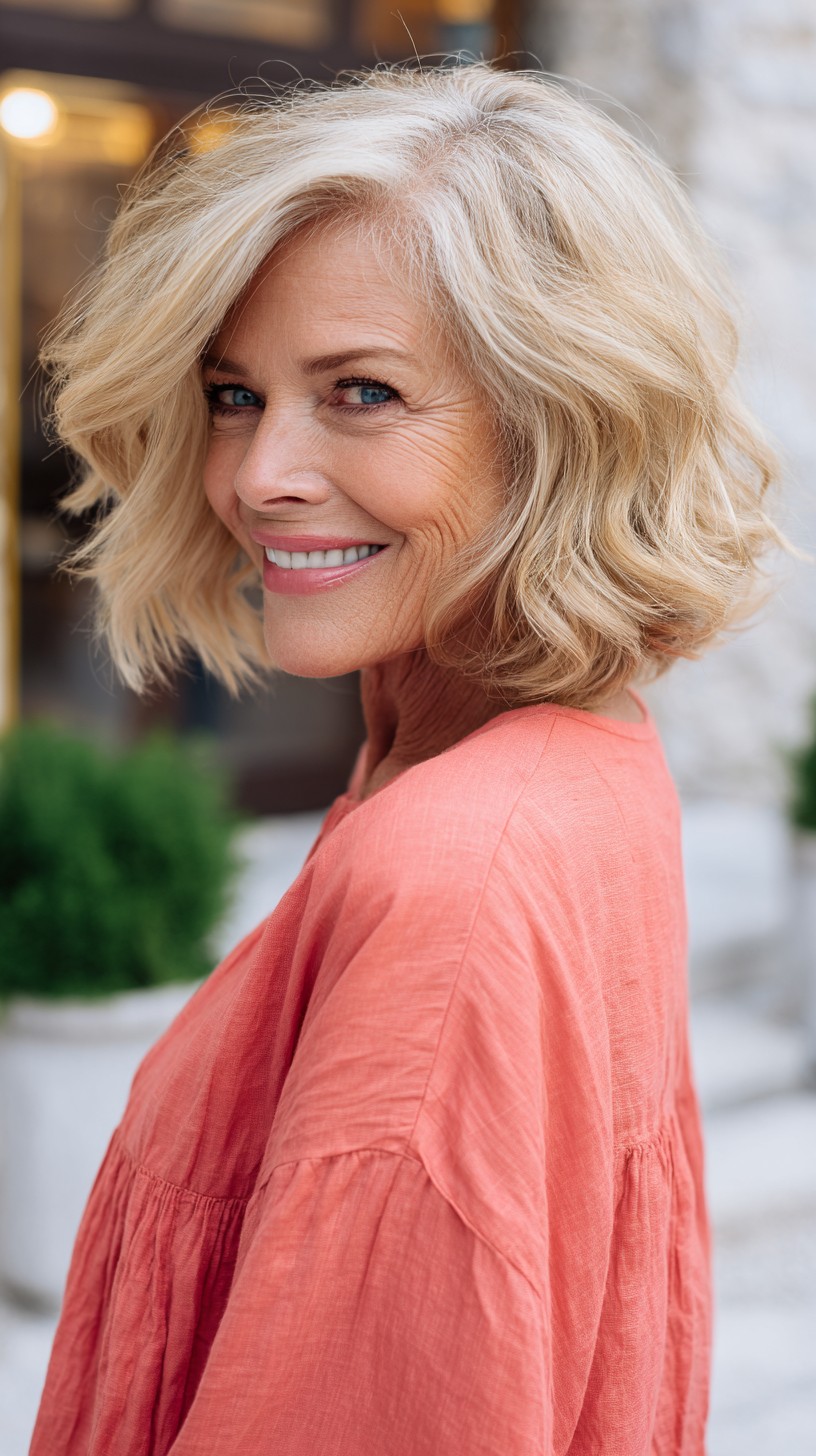 Soft Choppy Neck-Length Bob with Face-Framing Layers