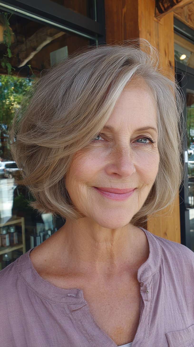 Soft Face-Framing Neck-Length Bob with Subtle Crown Lift