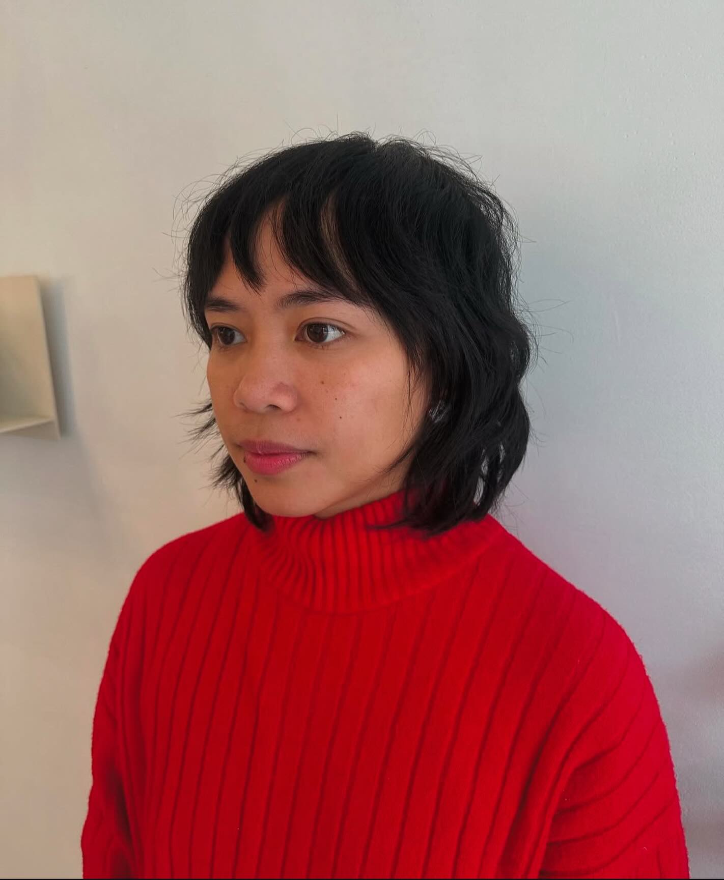 Short Shaggy Mullet with Wispy Micro-Bangs