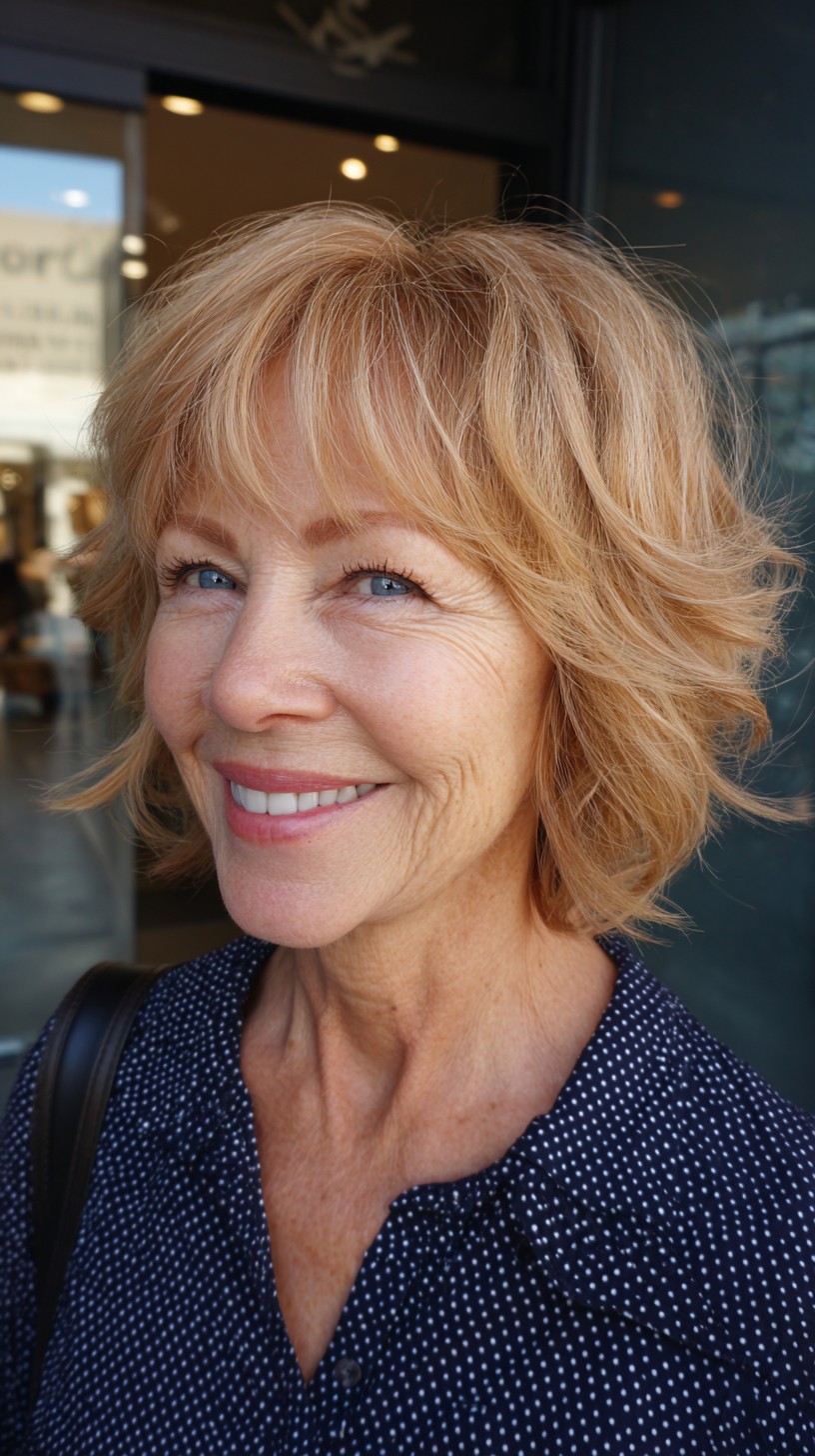 Soft Face-Framing Feathered Bob with Root Shadow