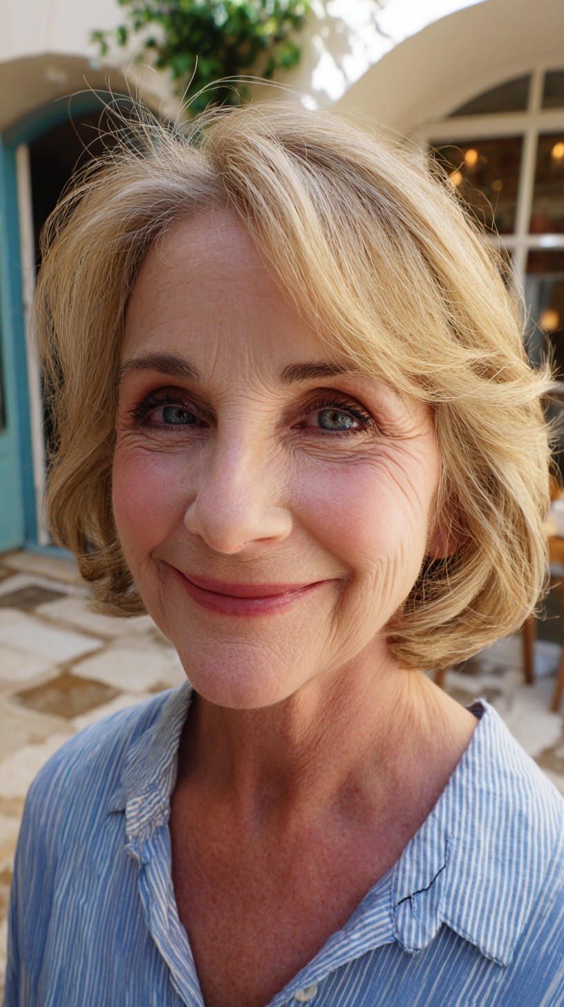 Soft Layered Chin-Length Bob with Feathered Face-Framing
