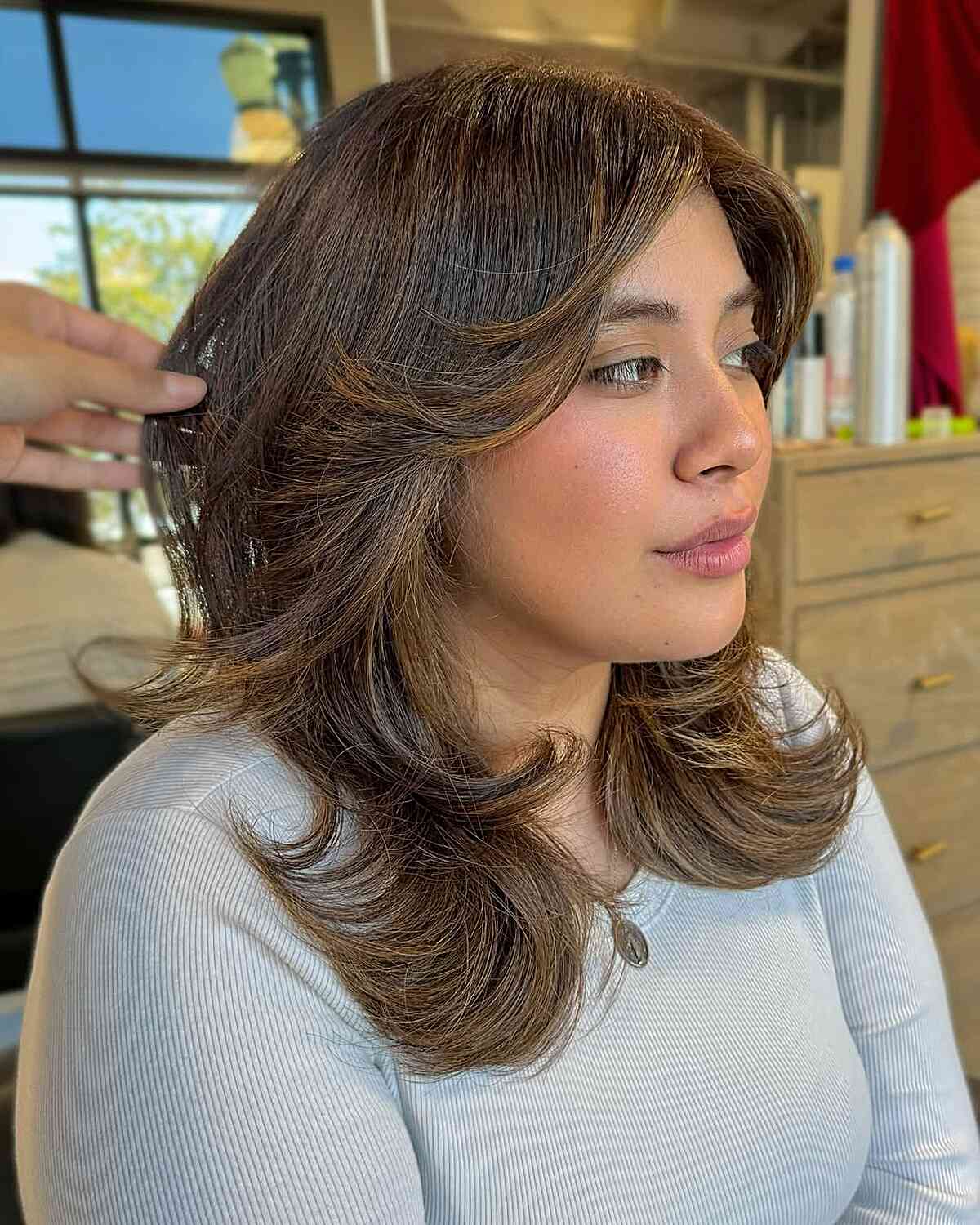Soft Textured Layers for Medium Hair