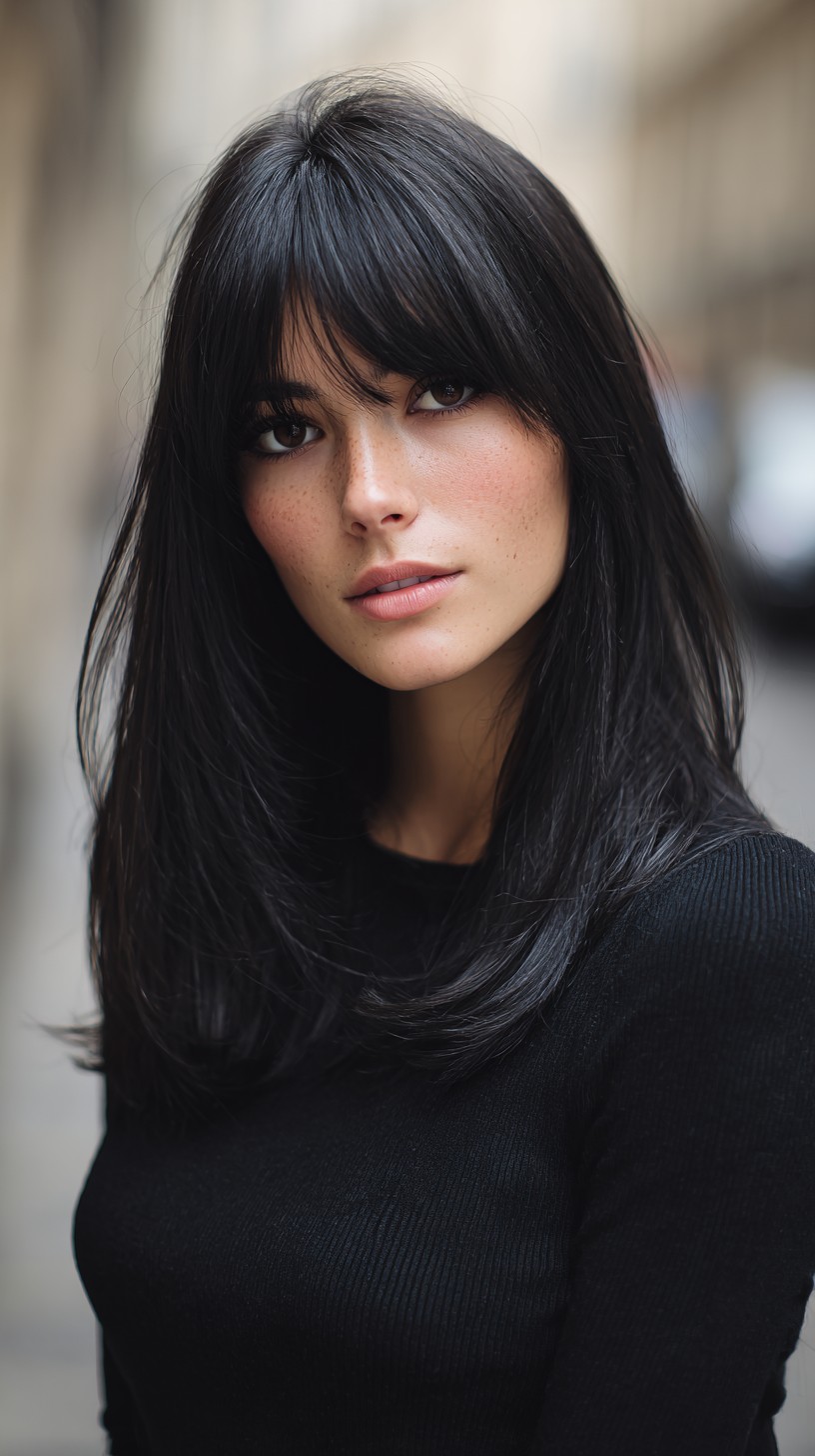 Polished Mid-Length Layers with Soft Blended Fringe