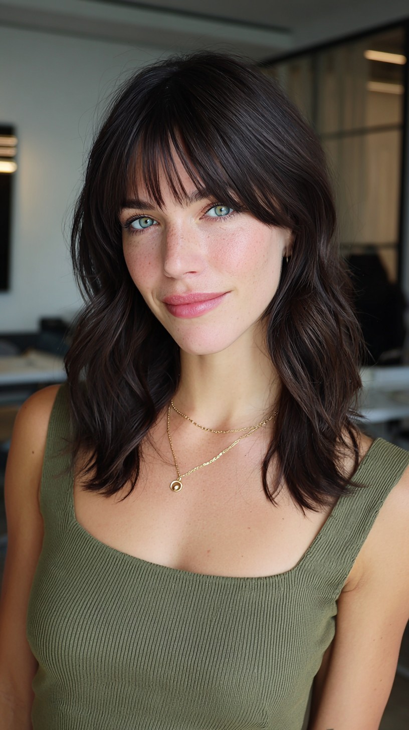 Shoulder-Grazing Lived-In Cut with Wispy Micro Fringe
