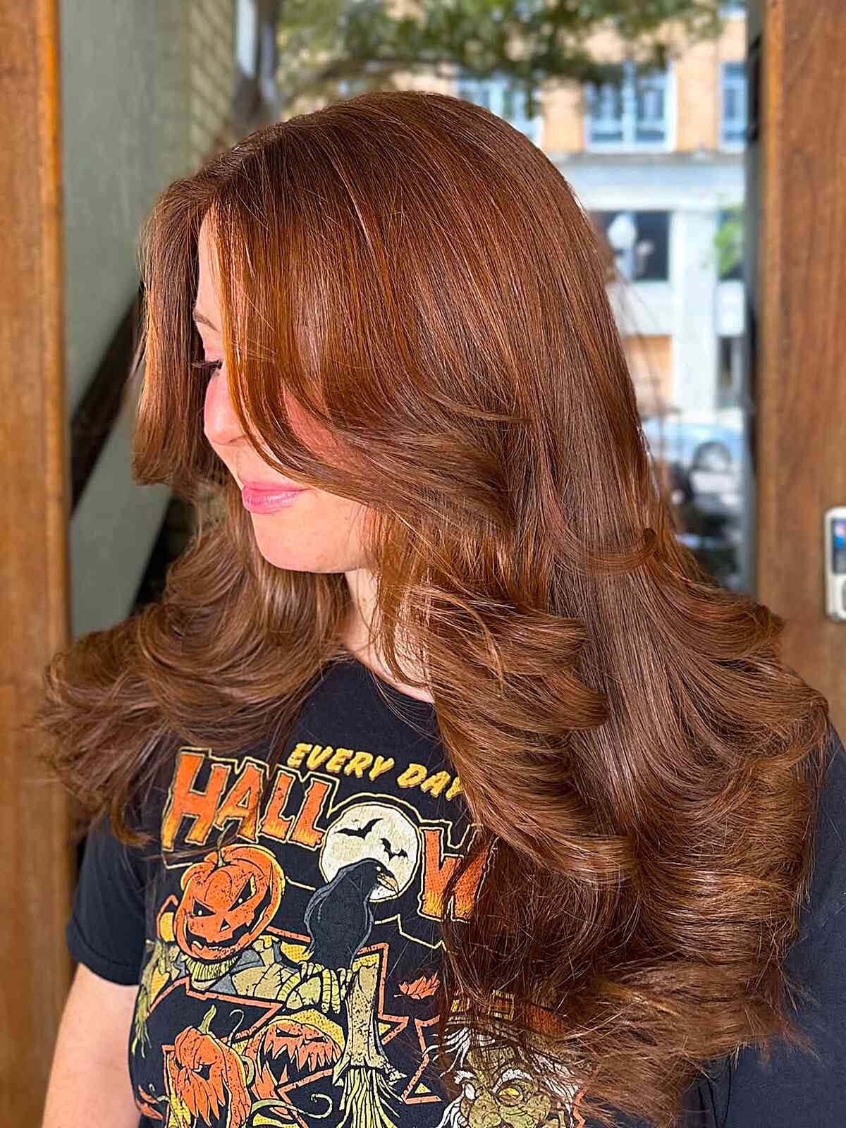 Luxurious Fluffy Layers with Rich Auburn Color