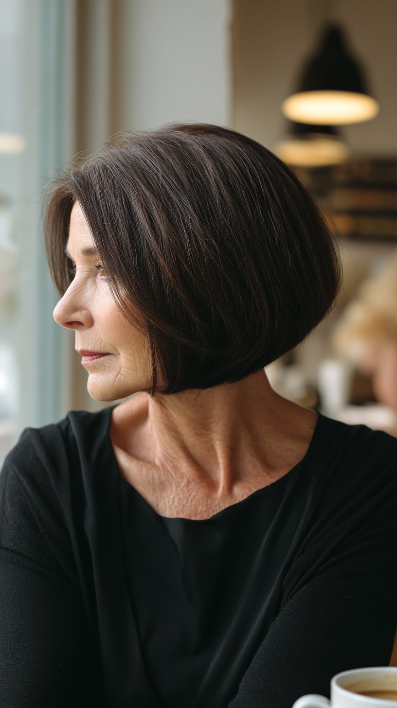 Sleek Graduated Chin-Length Bob with Soft Face-Framing