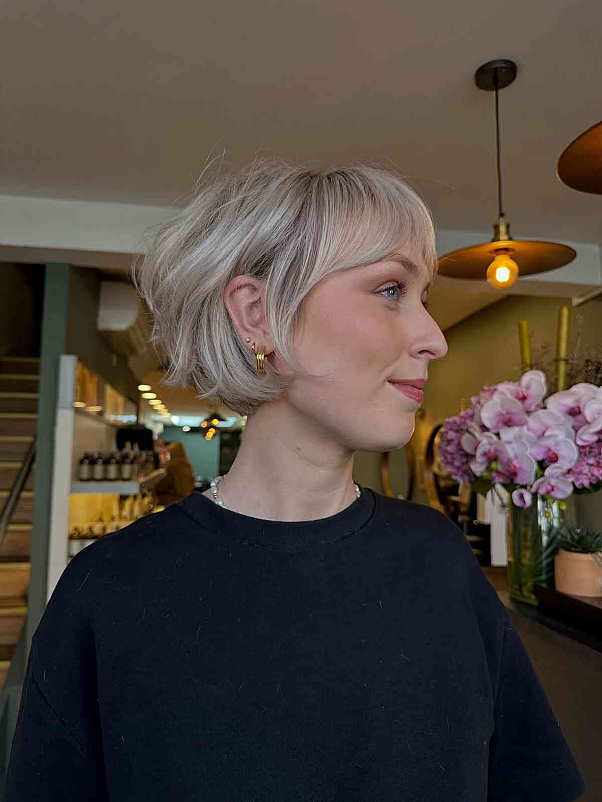Textured Short Bob with Soft Waves