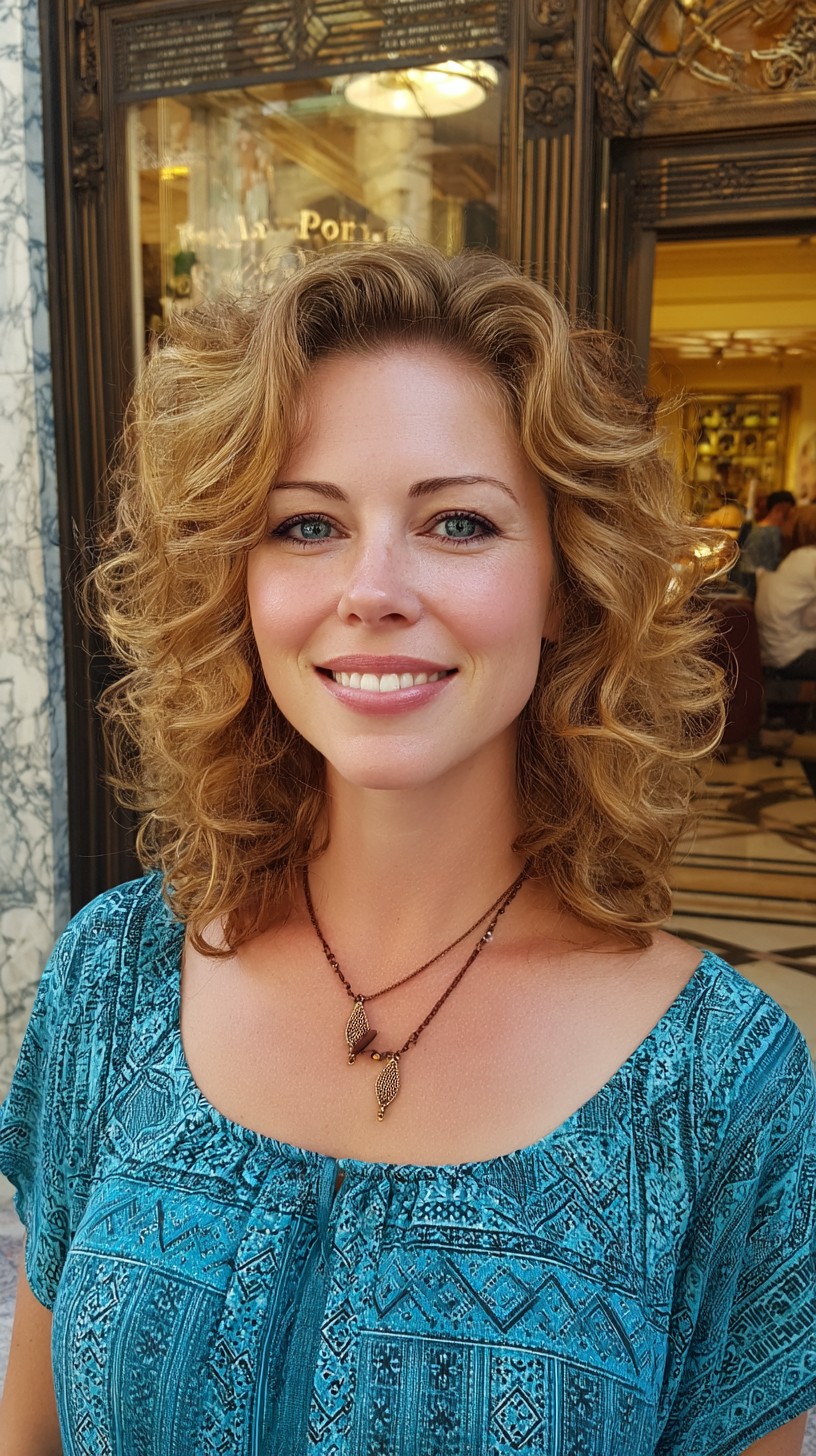 Shoulder-Grazing Curly Shag with Face‑Framing Soft Layers
