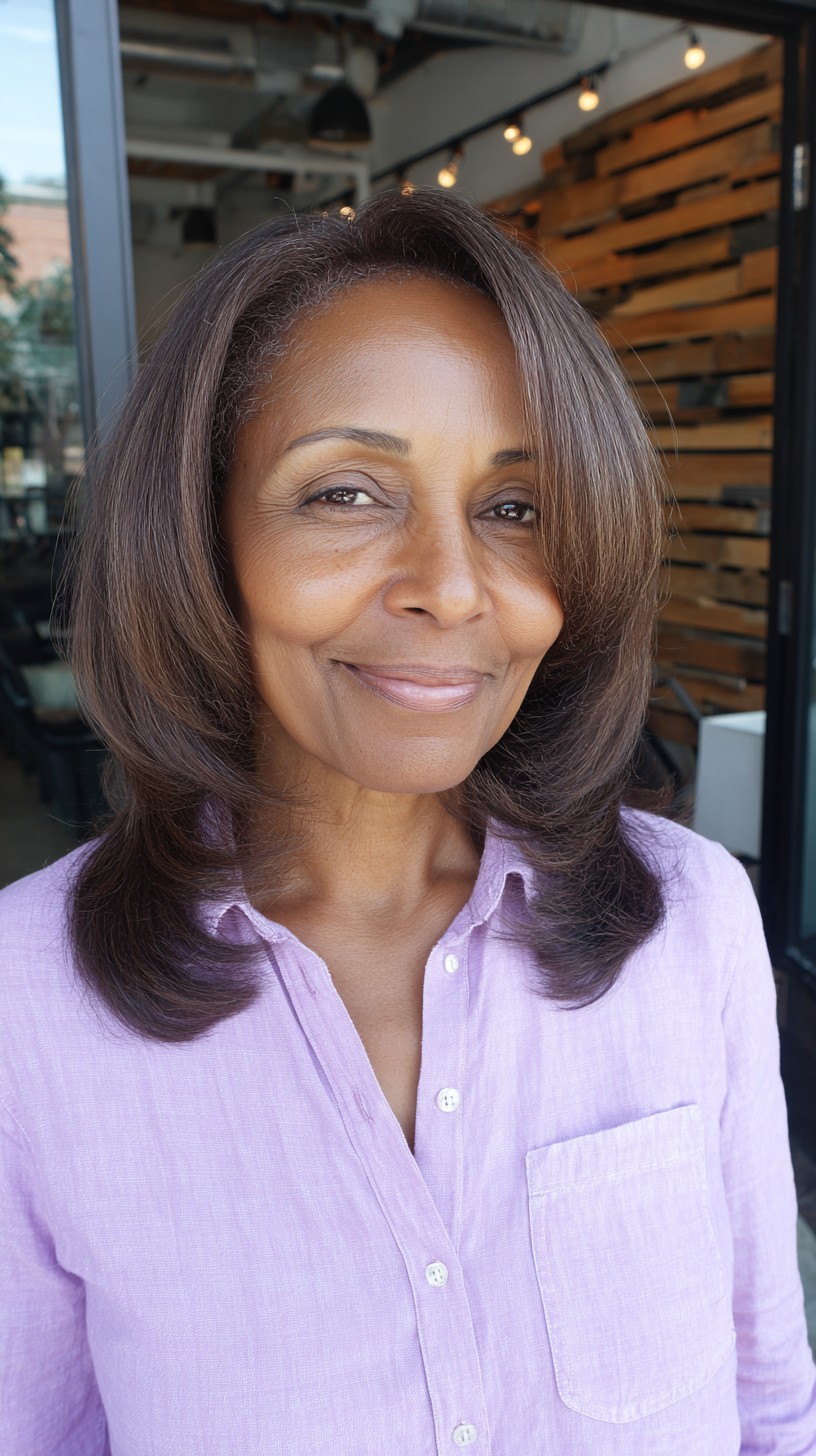 Soft Feathered Shoulder-Length Cut with Face-Framing Layers