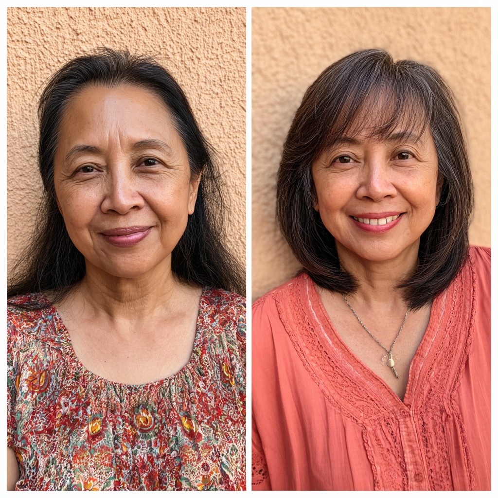 Soft Layered Shoulder-Grazing Bob with Feathered Fringe