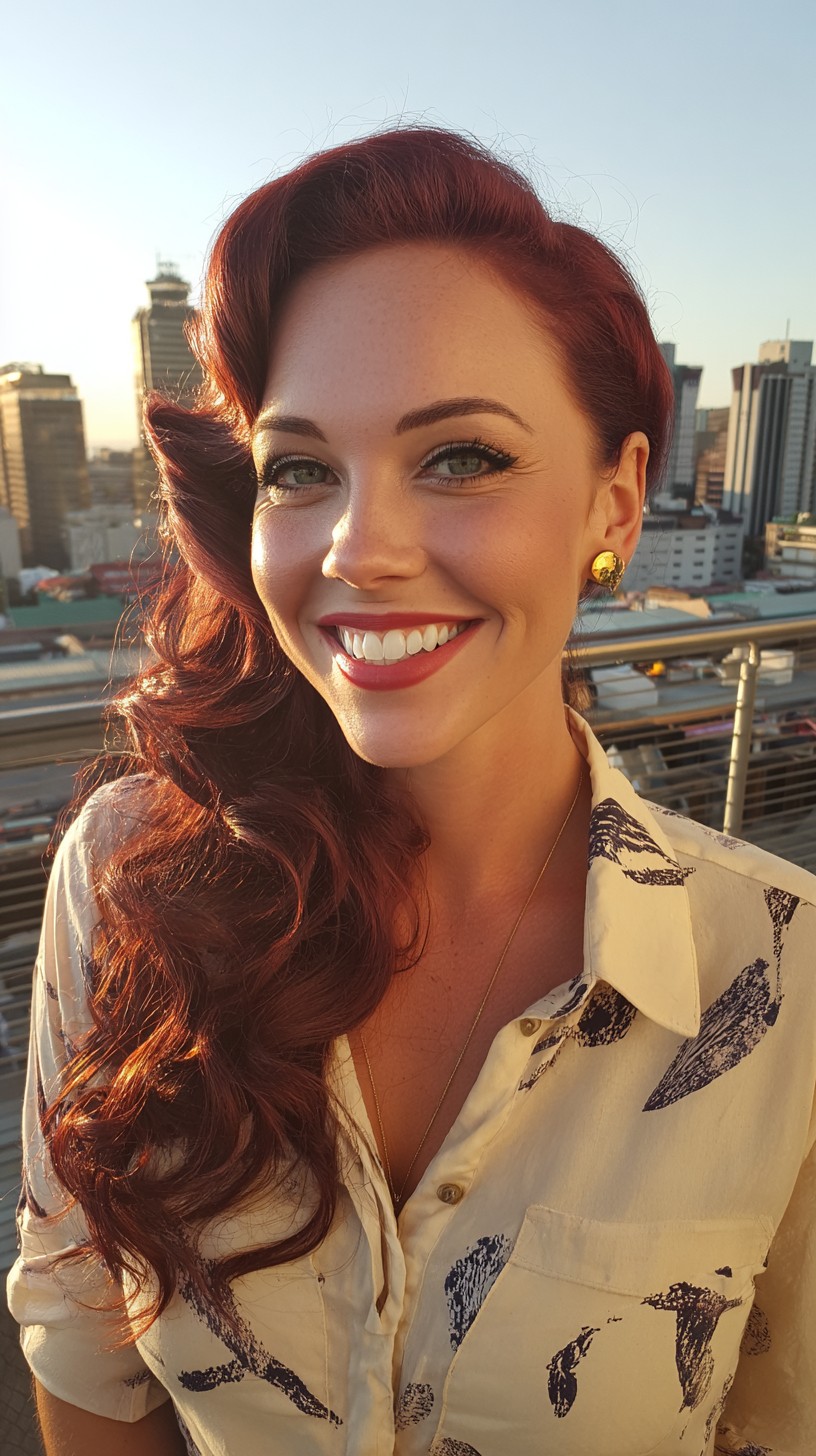 Vintage Deep Side Sweep with Sculpted S-Waves
