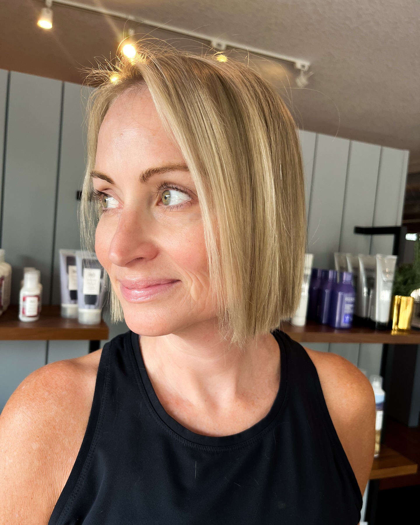 Angular Chin-Length A-Line Bob with Subtle Face-Framing Slice